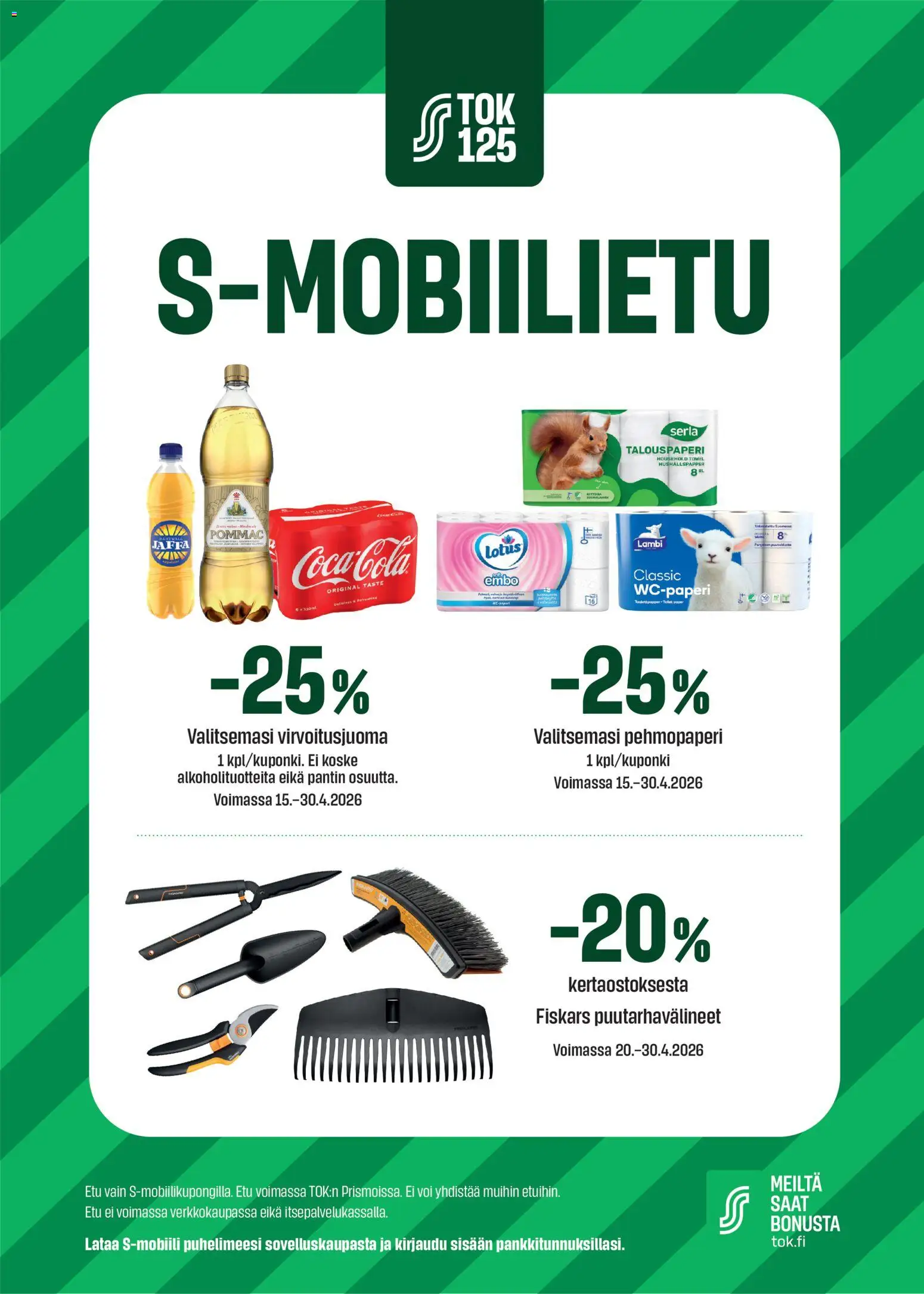 Prisma - S-mobiilietu – voimassa 15.04.2026 alkaen | Sivu: 1 | Tuotteet: Wc-paperi, Voi