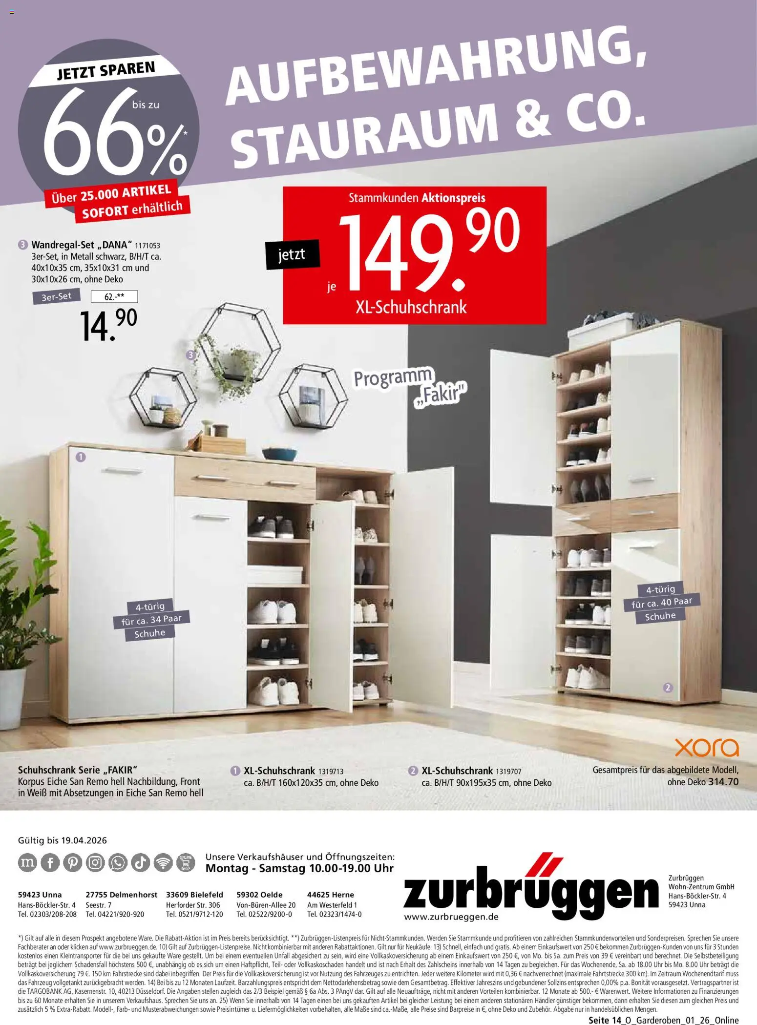 Zurbrüggen Garderoben-Trends – gültig ab 21.03.2026 | Seite: 14 | Produkte: Uhr