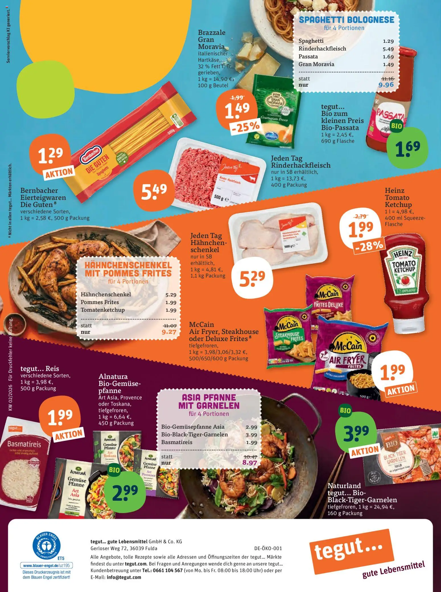 Tegut Prospekt – gültig ab 05.01.2026 | Seite: 25 | Produkte: Hahnchen, Basmatireis, Garnelen, Hackfleisch