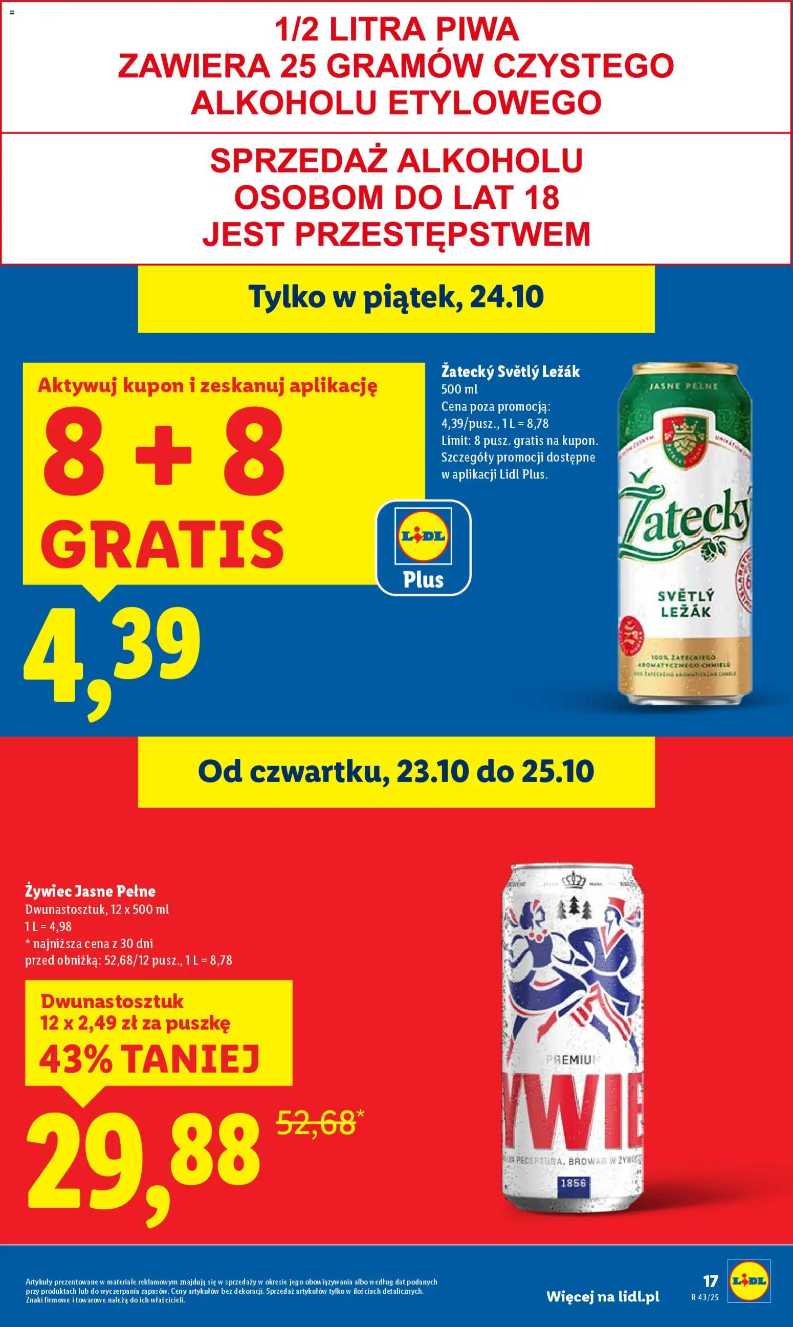 Lidl Gazetka od 23.10.2025 | Strona: 17 | Produkty: Leżak