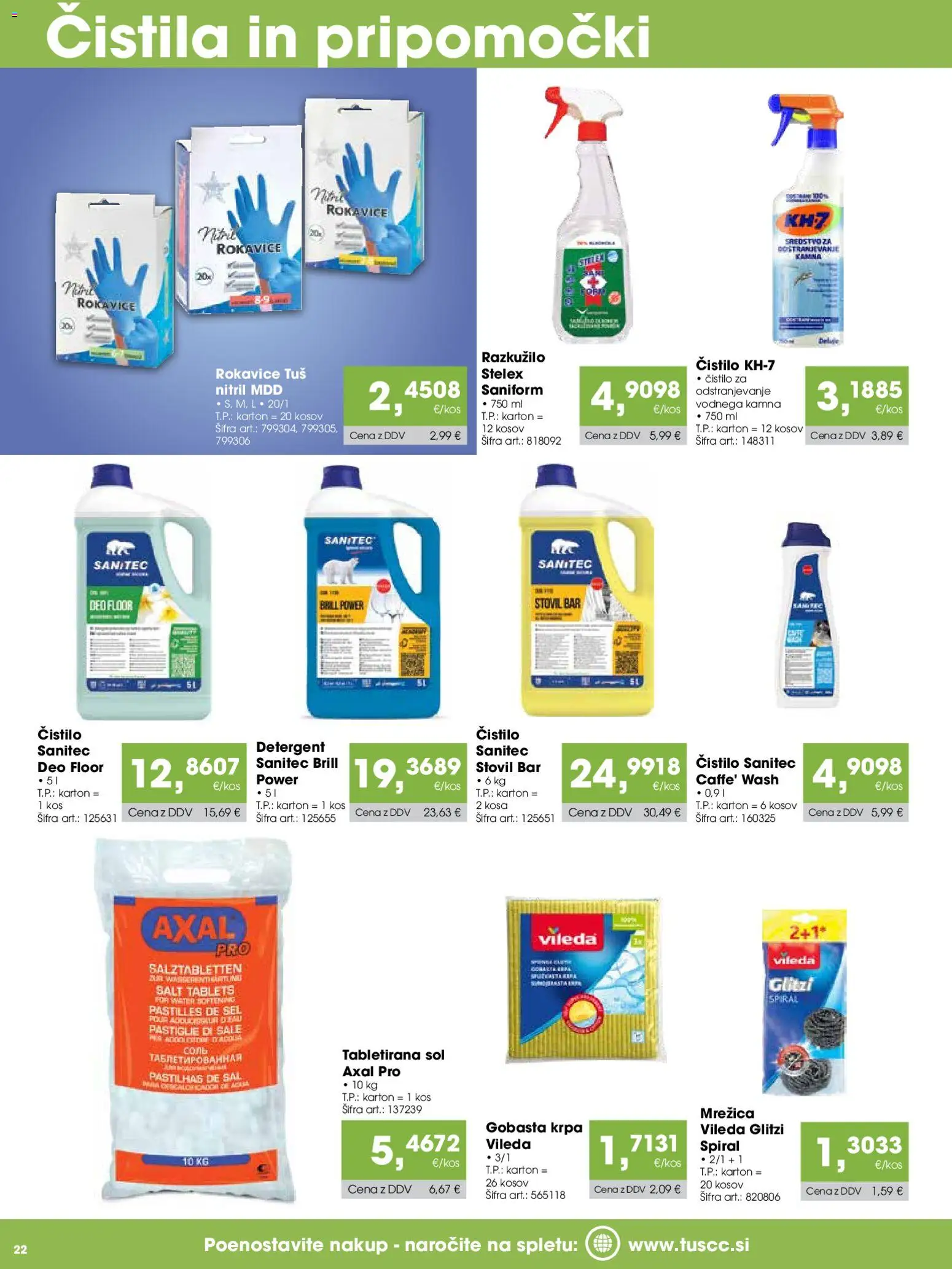 Novi Tuš katalog ponudbe – veljaven od 07.01.2026 | Stran: 22 | Izdelki: Kos, Mrežica, Sol, Sal