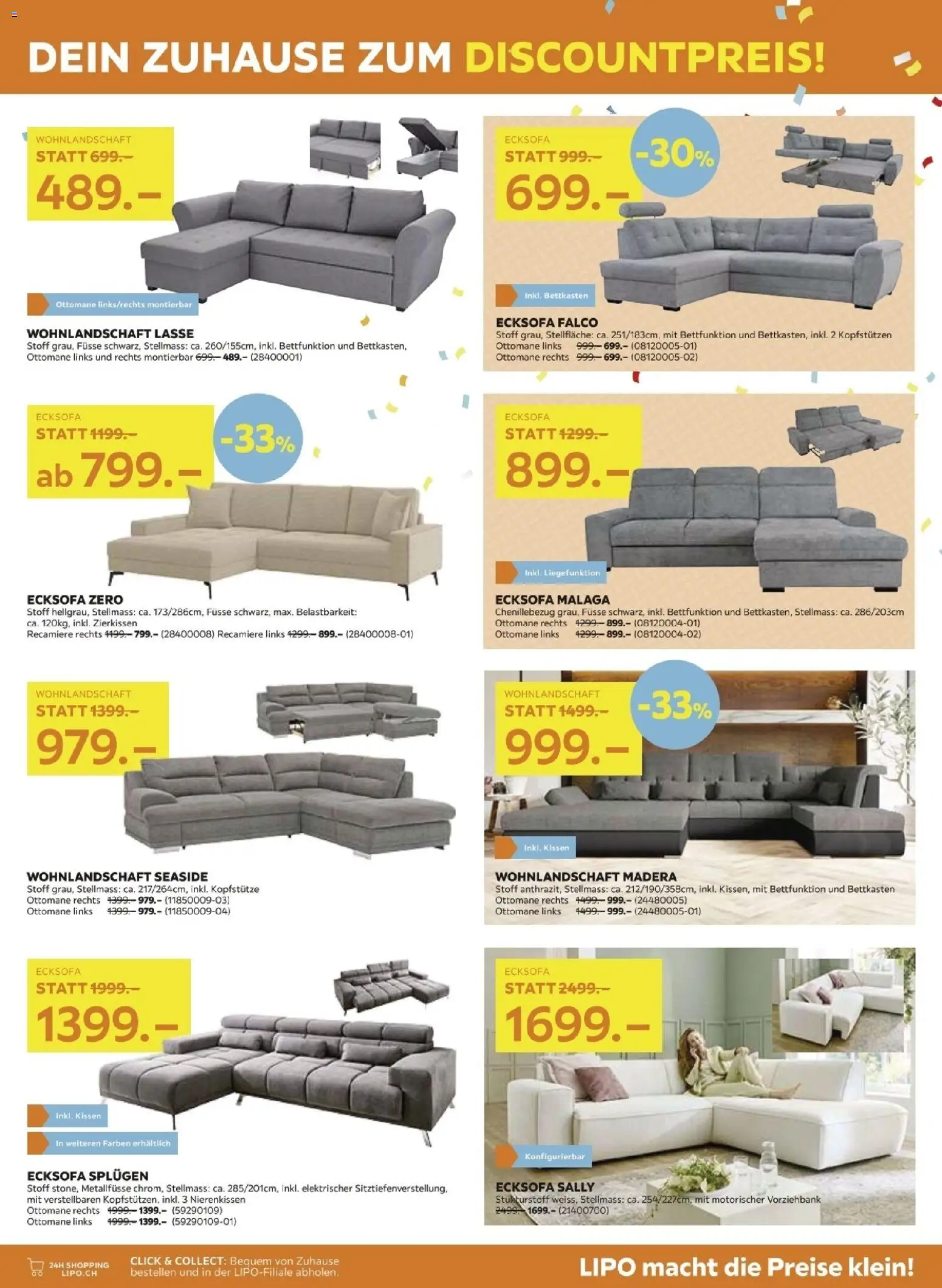 Lipo aktionen – gültig ab 10.03.2026 | Seite: 5 | Produkte: Kissen, Ecksofa, Wohnlandschaft