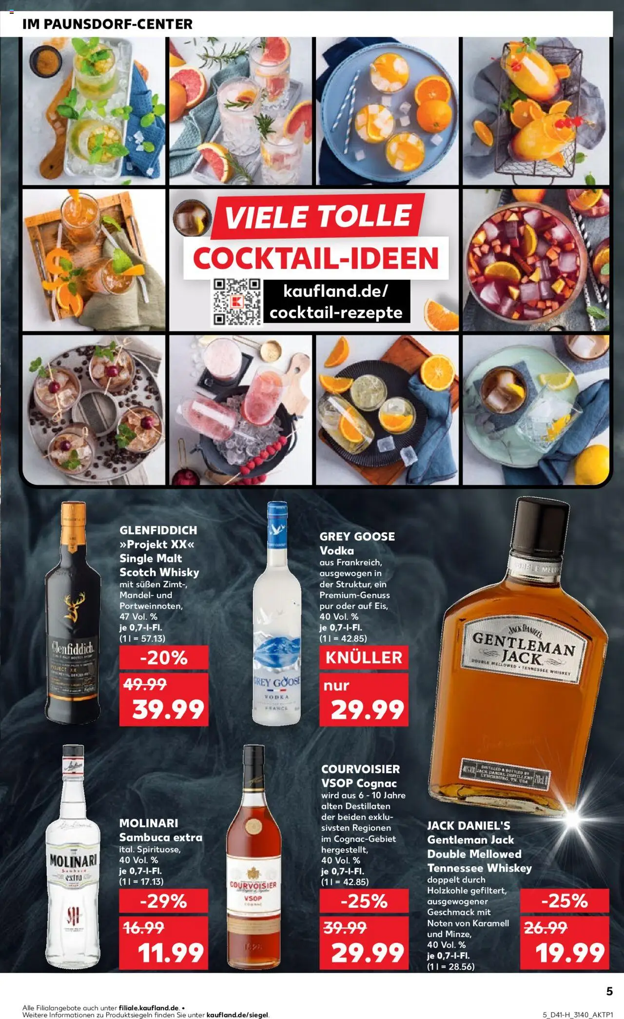 Kaufland prospekt Leipzig	 – gültig ab 09.10.2025 | Seite: 5 | Produkte: Whisky, Sambuca, Jack Daniel's, Whiskey