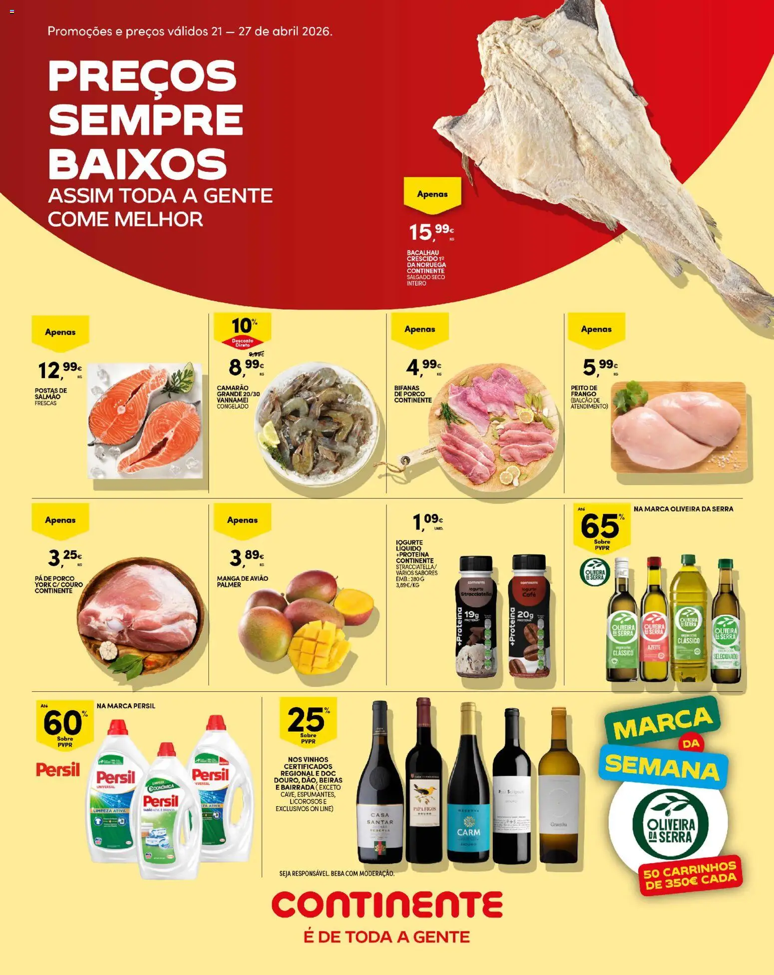 Continente Madeira │ válido de 21.04.2026 | Página: 1 | Produtos: Camarão, Salmão, Iogurte, Iogurte liquido