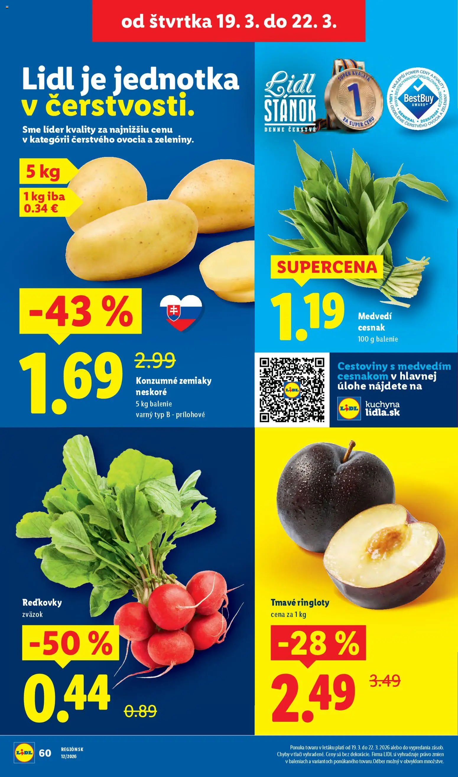 Nové Lidl akcie – leták je platný od 16.03.2026 | Strana: 74 | Produkty: Kuchyňa, Cestoviny, Cesnak, Zemiaky