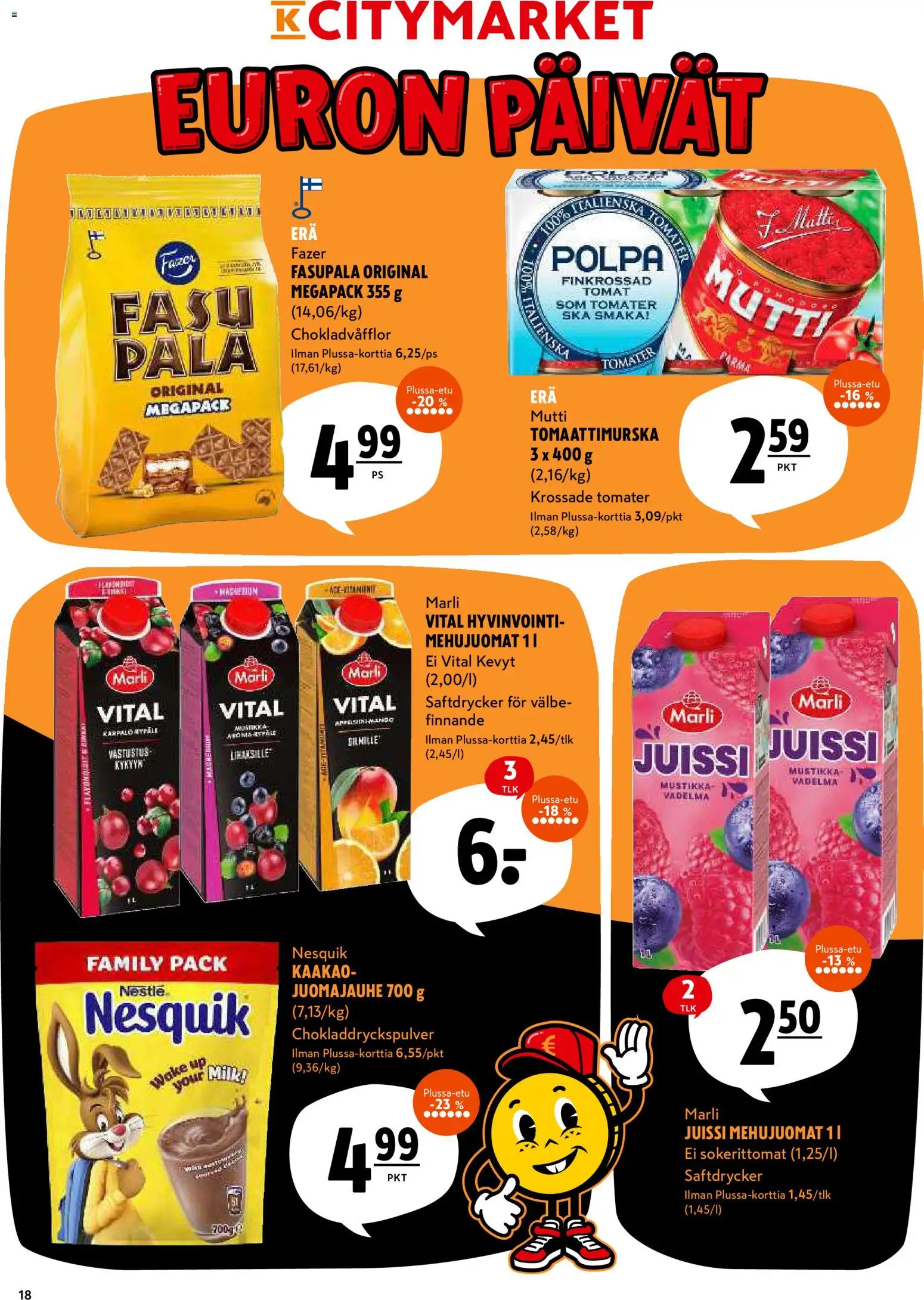 K-Citymarket tarjoukset – voimassa 27.11.2025 alkaen | Sivu: 18 | Tuotteet: Vadelma, Mustikka