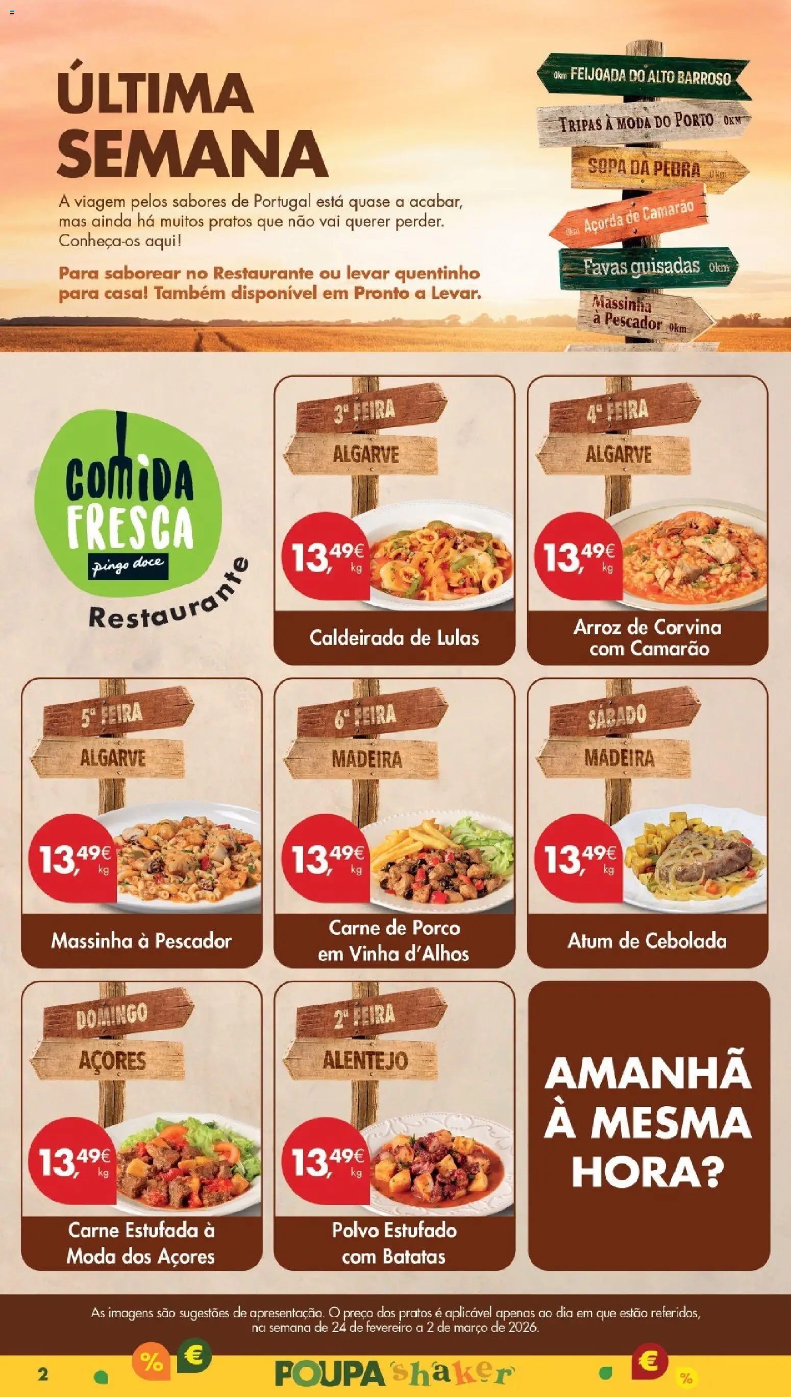 Pingo Doce Poupe Esta Semana Madeira │ válido de 24.02.2026 | Página: 2 | Produtos: Pratos, Polvo, Camarão, Sopa