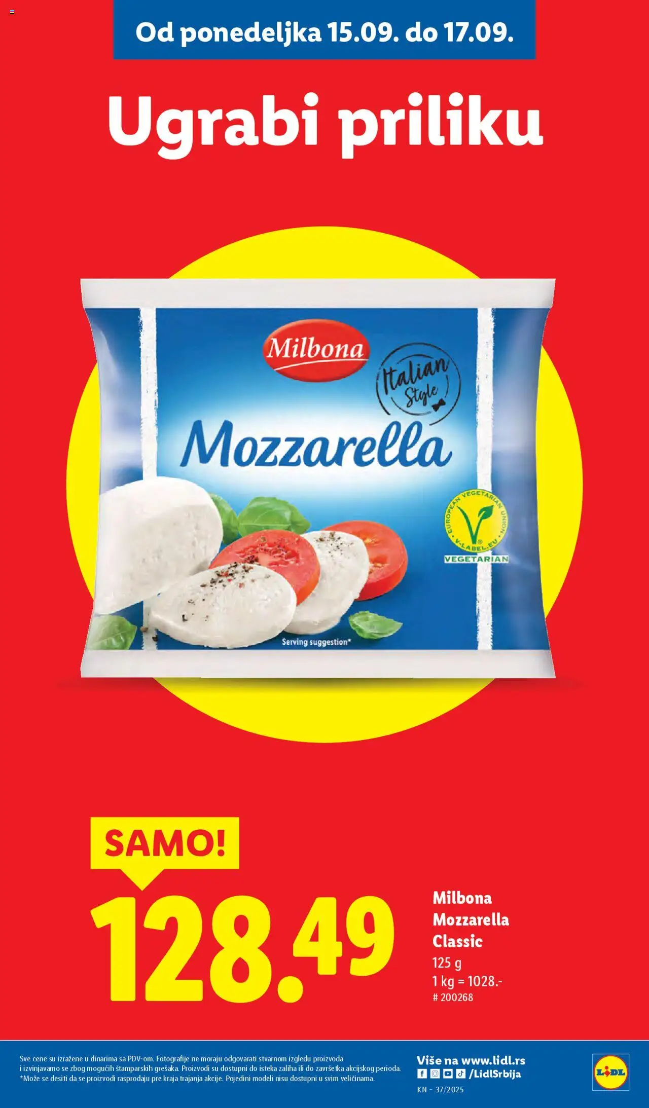 Lidl katalog - važi od 11.09.2025 | Strana: 49 | Proizvode: Mozzarella