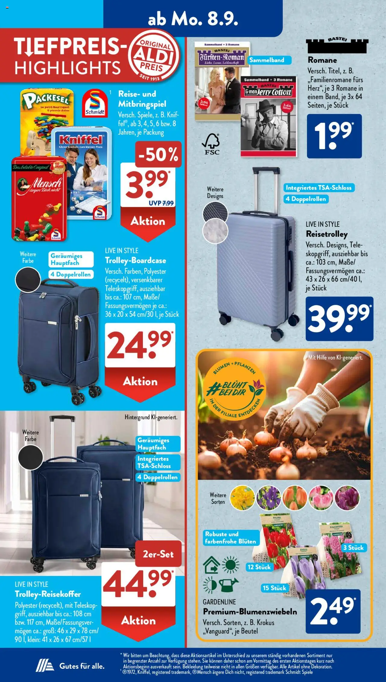 Aldi Süd Prospekt 	 - gültig ab dem 08.09.2025 | Seite: 4 | Produkte: Blumen, Bekleidung