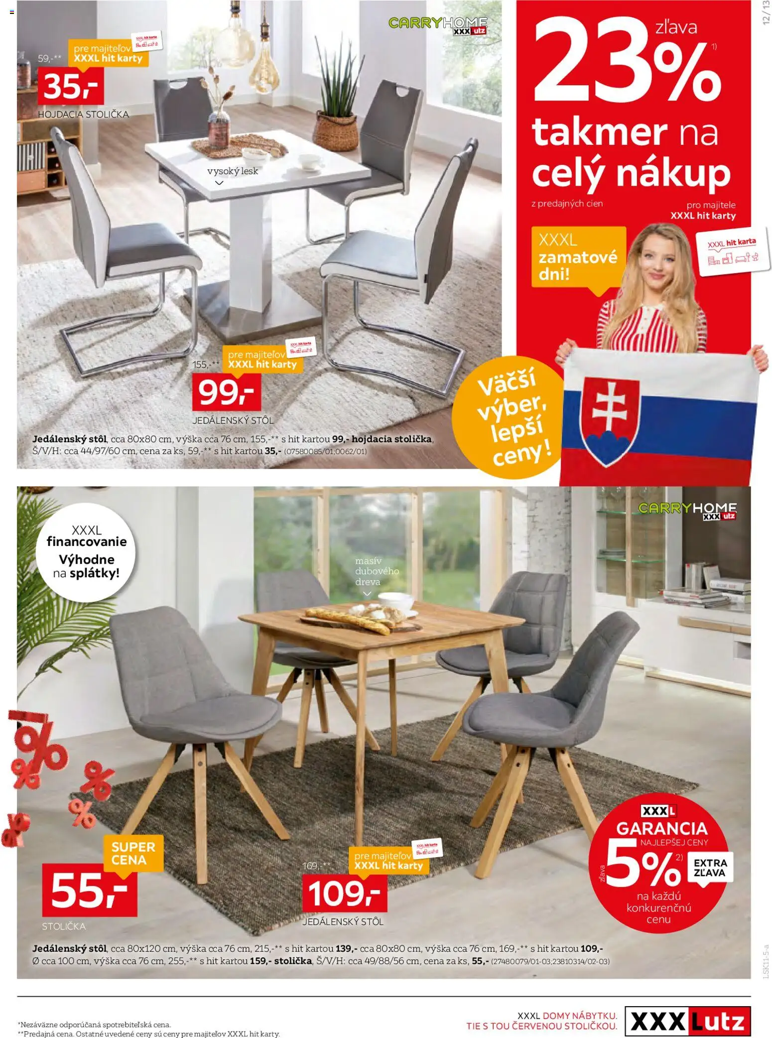 Nové XXXLutz akcie – leták je platný od 03.11.2025 | Strana: 13 | Produkty: Jedálenský stôl, Stôl, Stolička