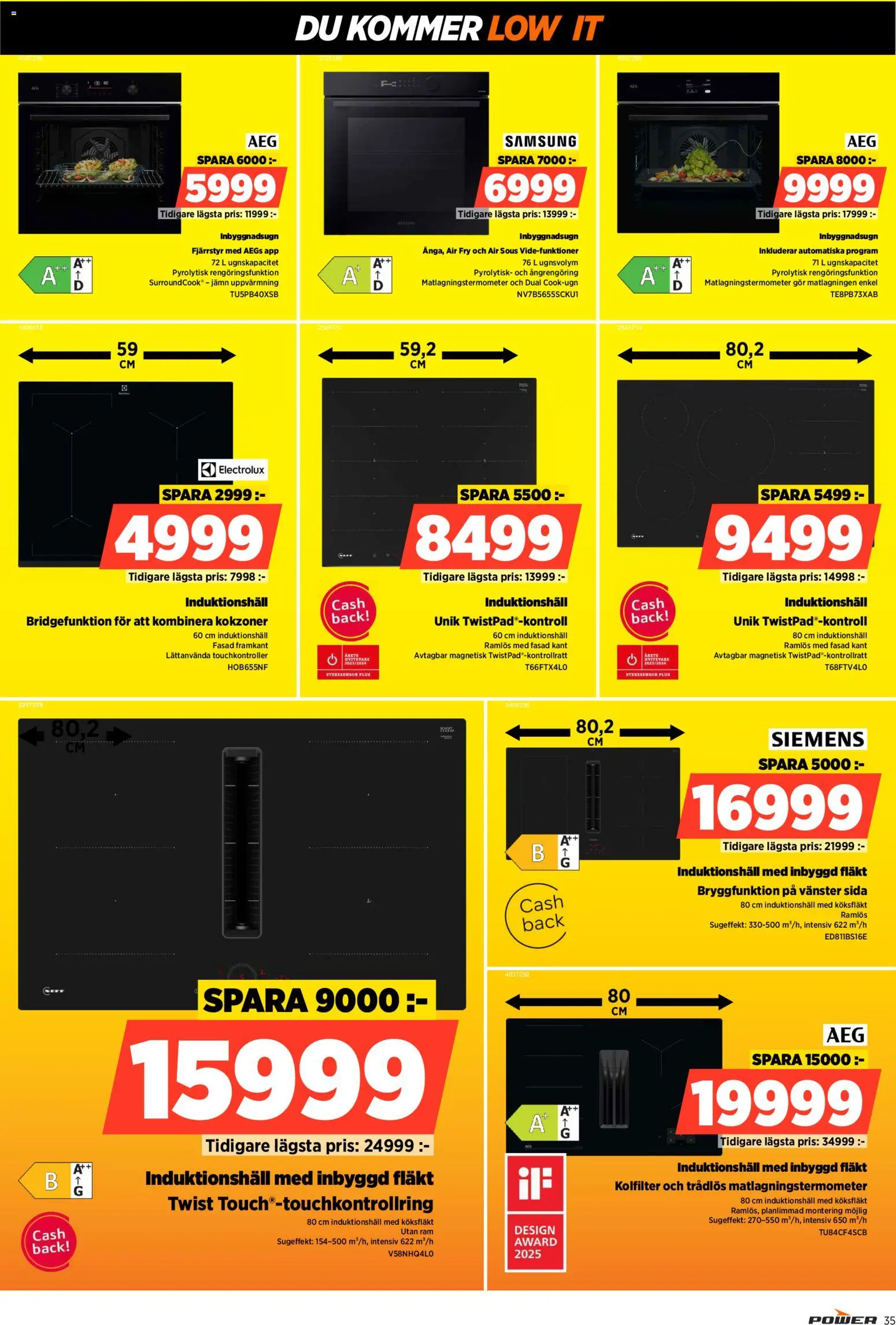 Power reklamblad aktuell från 12.01.2026 | Sida: 35 | Produkter: Köksfläkt, Fläkt, Kolfilter