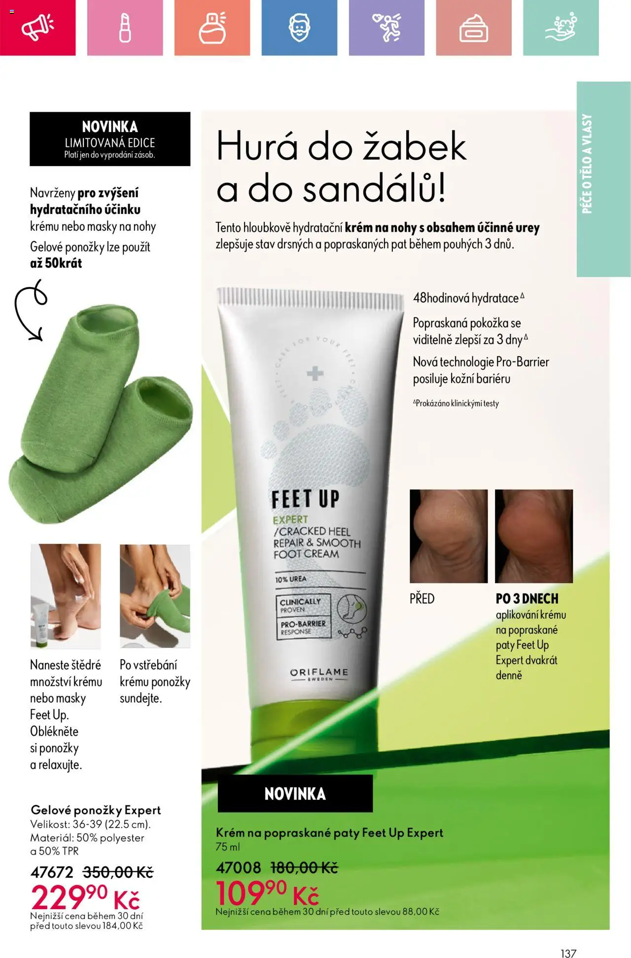 Oriflame katalog č.08/2025 od 25.05.2025 | Strana: 137 | Produkty: Ponožky, Krém, Hydratační krém