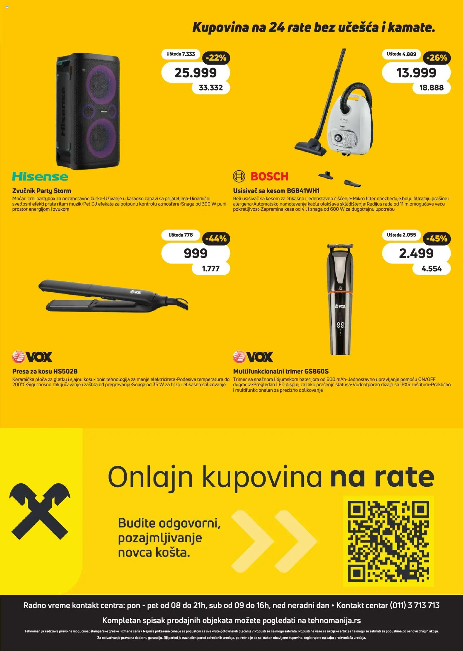 Tehnomanija katalog - važi od 10.04.2026 | Strana: 16 | Proizvode: Usisivač, Bosch, Zvučnik, Trimer