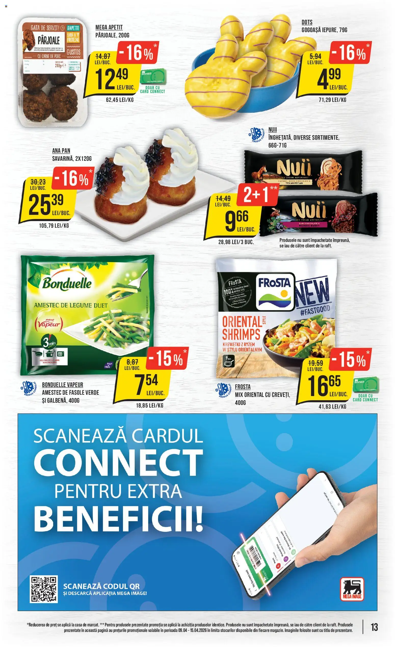 Noul catalog Mega Image – valabil de la 09.04.2026 | Pagină: 13 | Produse: Masaüstü kılıfı, Divan, Raft, Legume