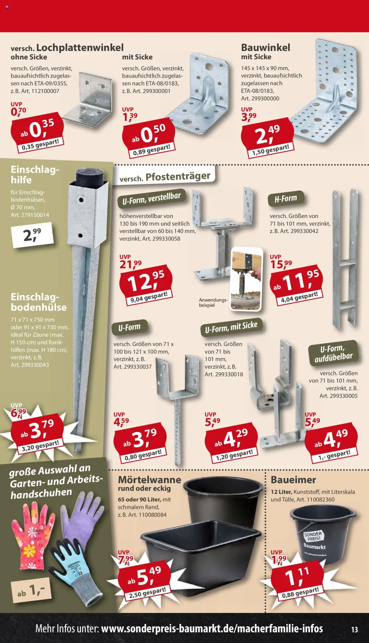 Sonderpreis Baumarkt Prospekt 	 - gültig ab dem 31.05.2025 | Seite: 13