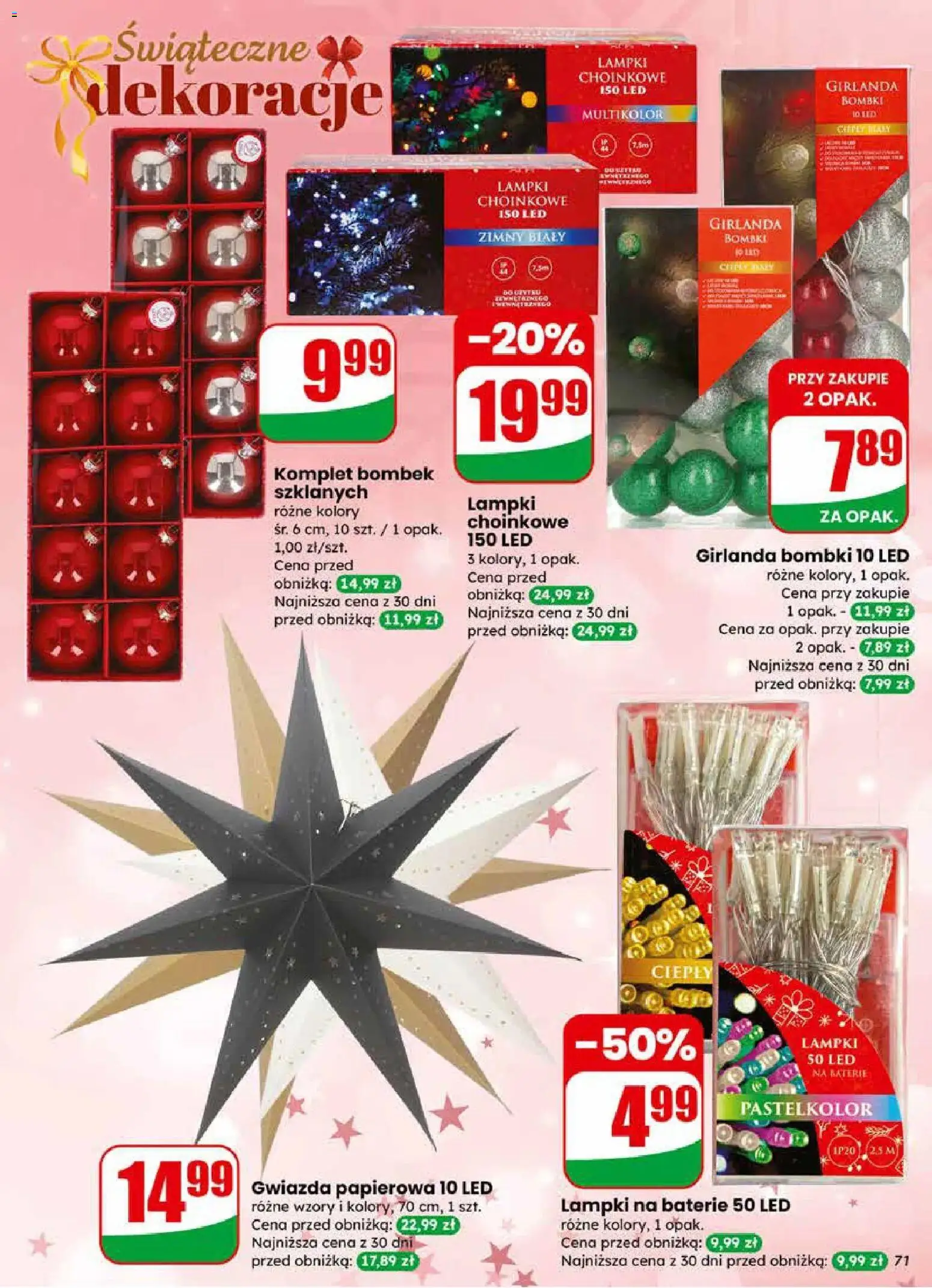Dino Gazetka od 10.12.2025 | Strona: 71 | Produkty: Lampki choinkowe, Lampki, Baterie