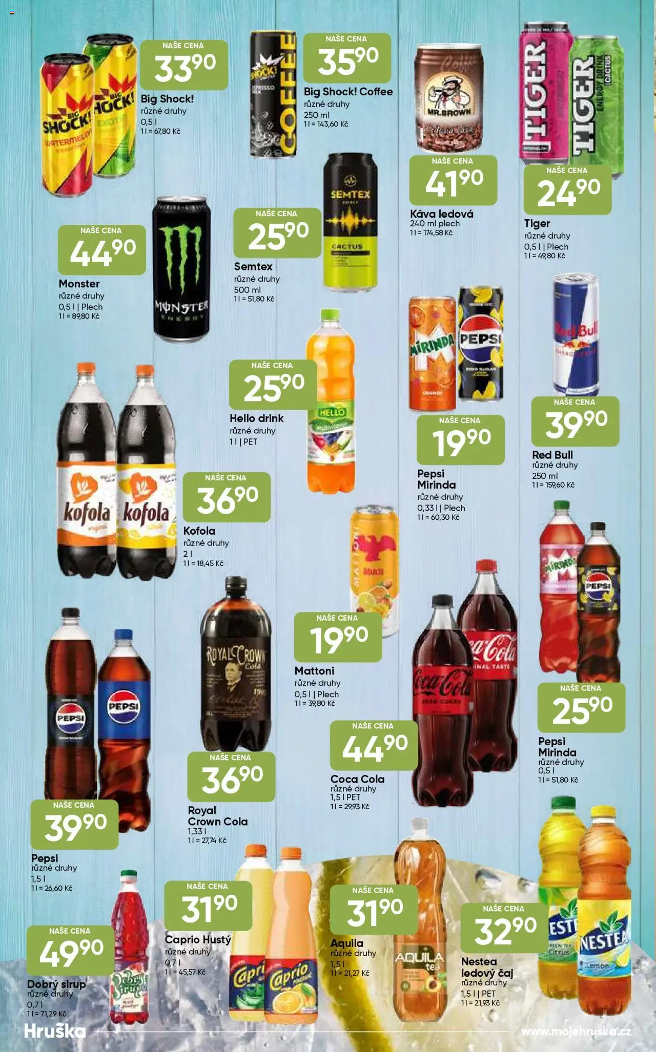 Hruška katalog od 17.09.2025 | Strana: 12 | Produkty: Monster, Čaj, Coca cola, Big Shock