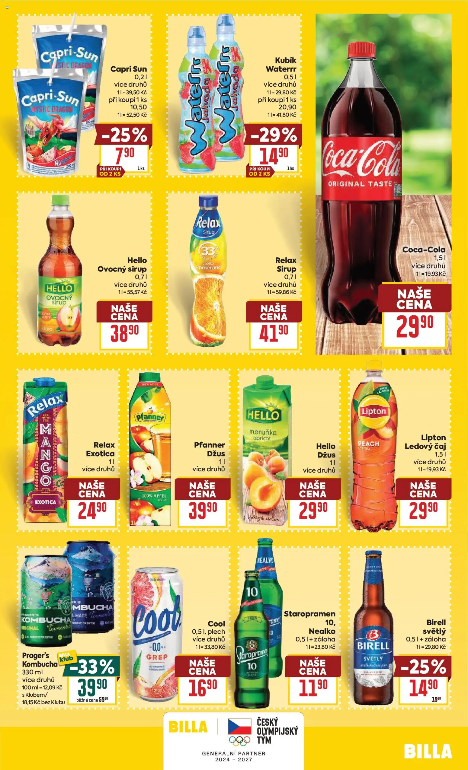 Billa Velký leták od 18.02.2026 | Strana: 19 | Produkty: Kombucha, Sirup, Capri Sun, Ledový čaj