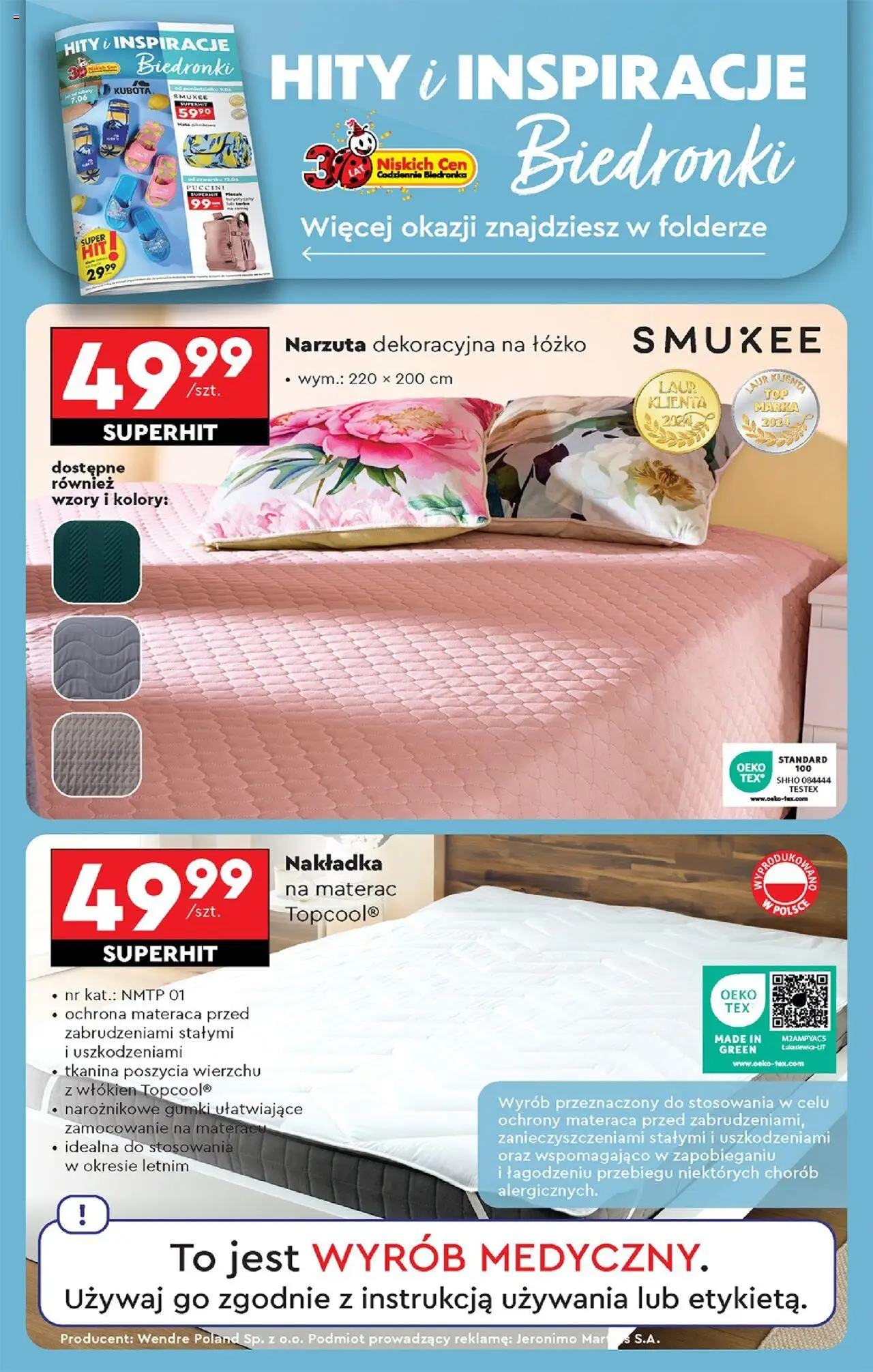 Biedronka gazetka od 09.06.2025 | Strona: 66 | Produkty: Plecak, Torba, Łóżko, Materac