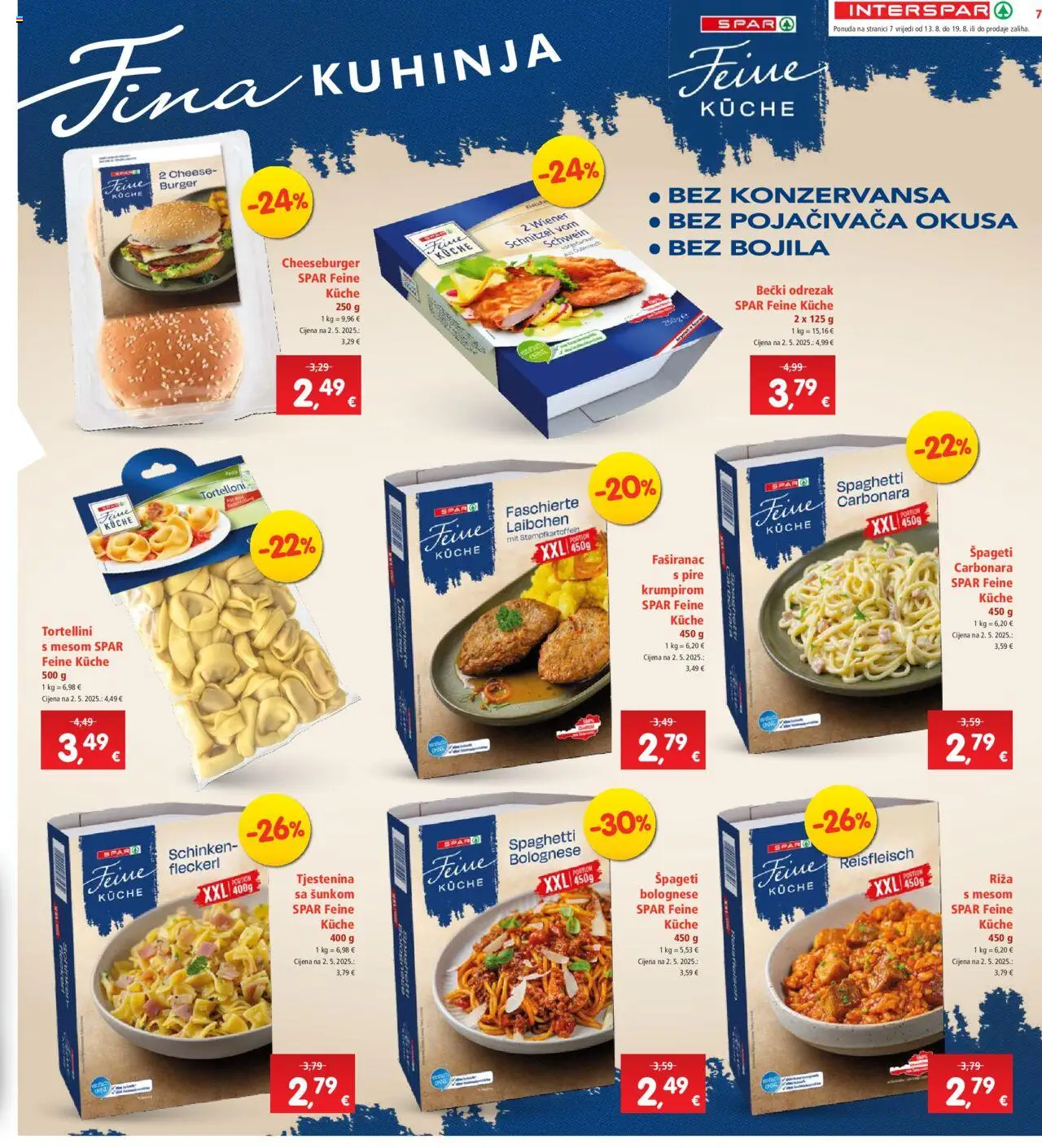 Interspar katalog | vrijedi od 13.08.2025 | Stranica: 7 | Proizvodi: Tortellini, Tjestenina, Špageti, Pasta