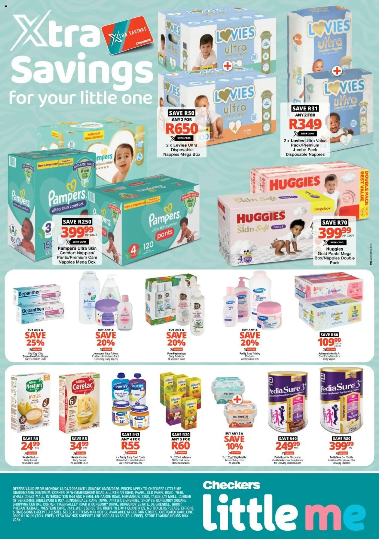 New Checkers catalogue – valid from 13.04.2026 | Page: 1 | Products: Pants, Table, Box, Nappies