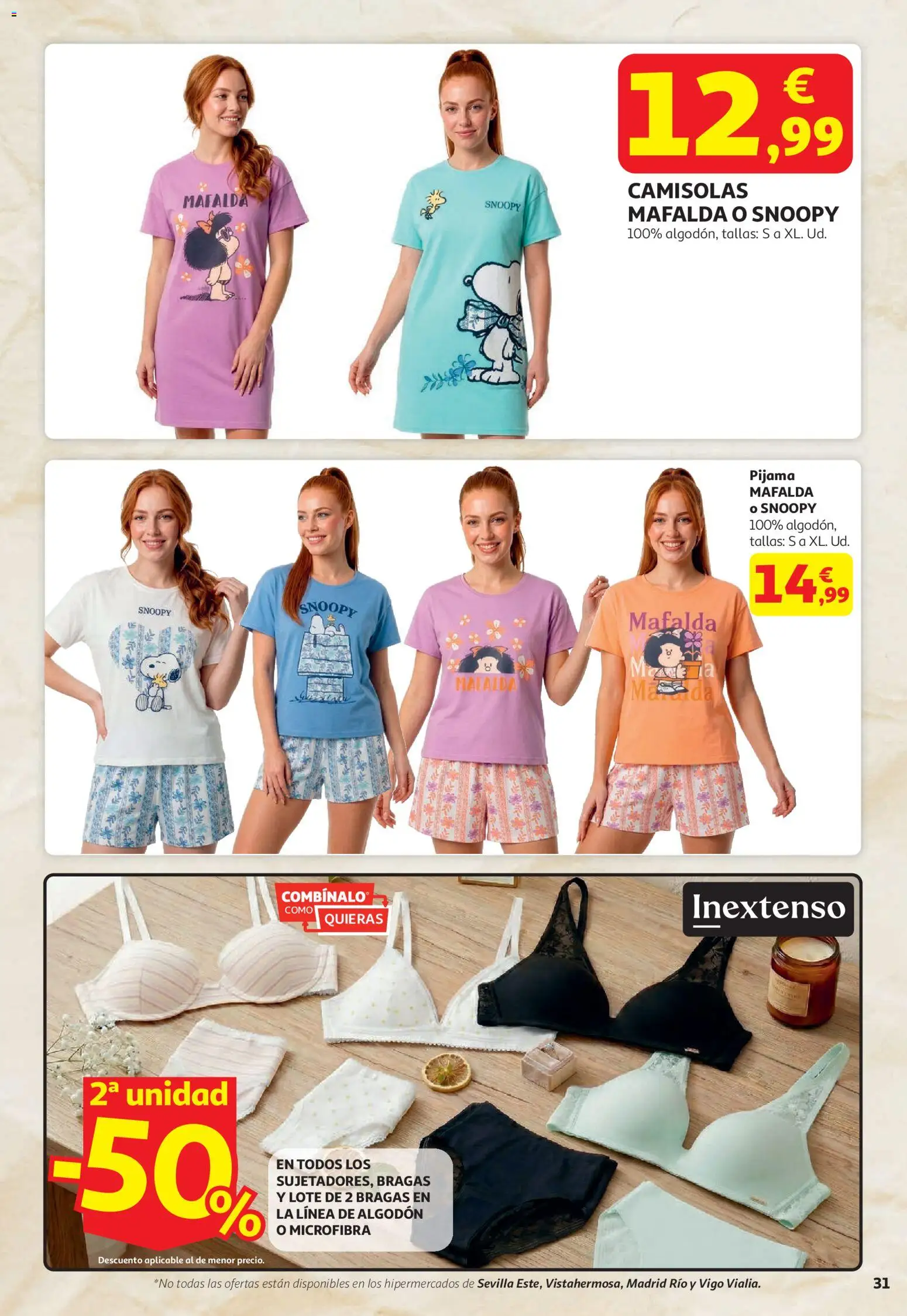 Alcampo HP Unico │ válido desde el 21.04.2026 | Página: 31 | Productos: Bragas, Pijama