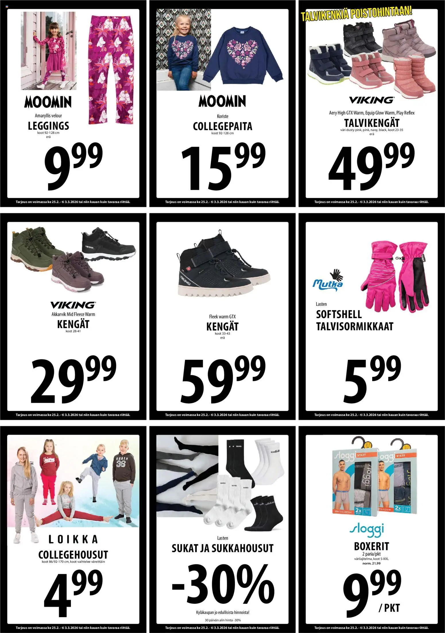 Tuuri tarjoukset – voimassa 25.02.2026 alkaen | Sivu: 21 | Tuotteet: Sukkahousut, Sukat, Talvikengät