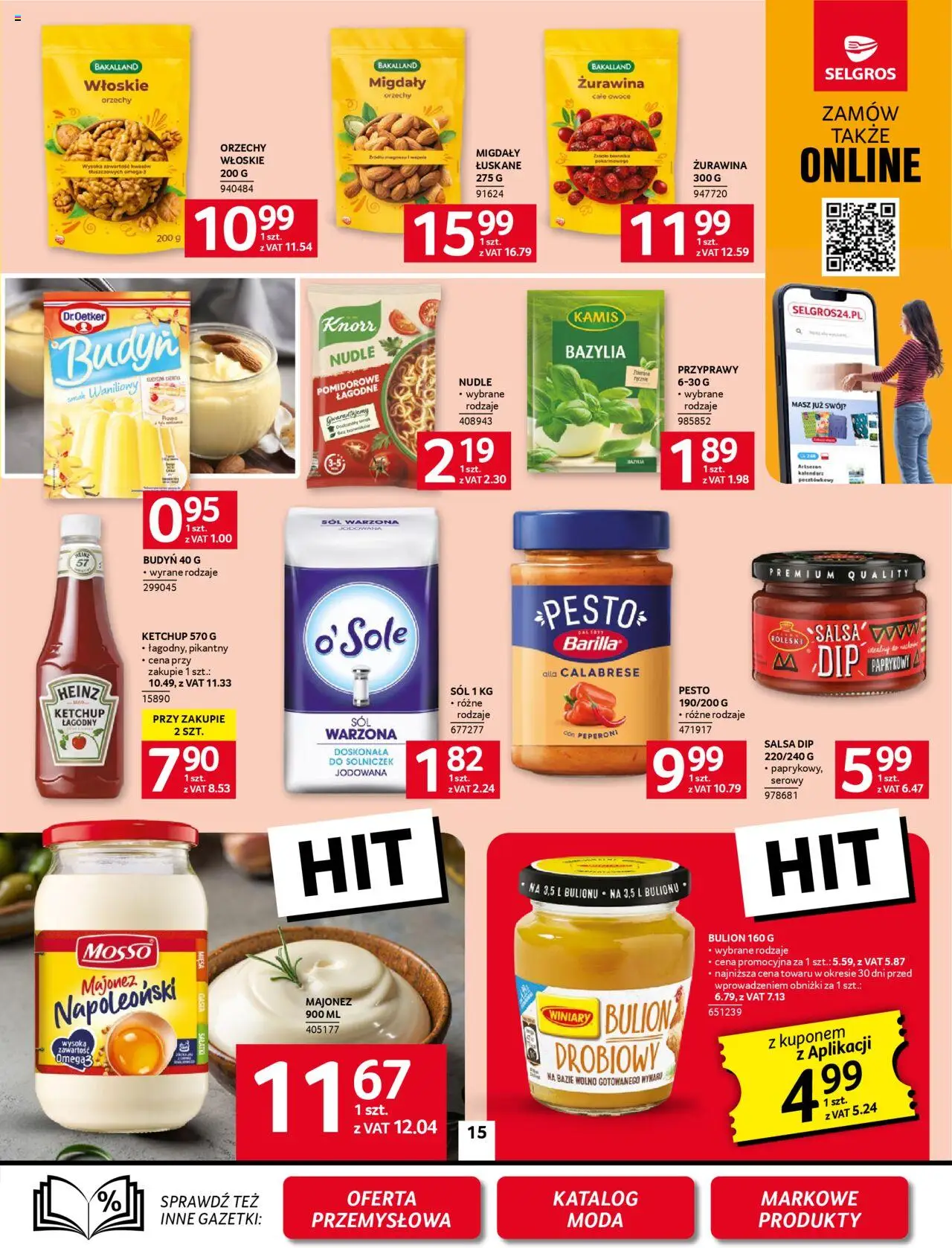Selgros cash&carry Gazetka od 23.10.2025 | Strona: 15 | Produkty: Kalendarz, Orzechy, Majonez, Sól