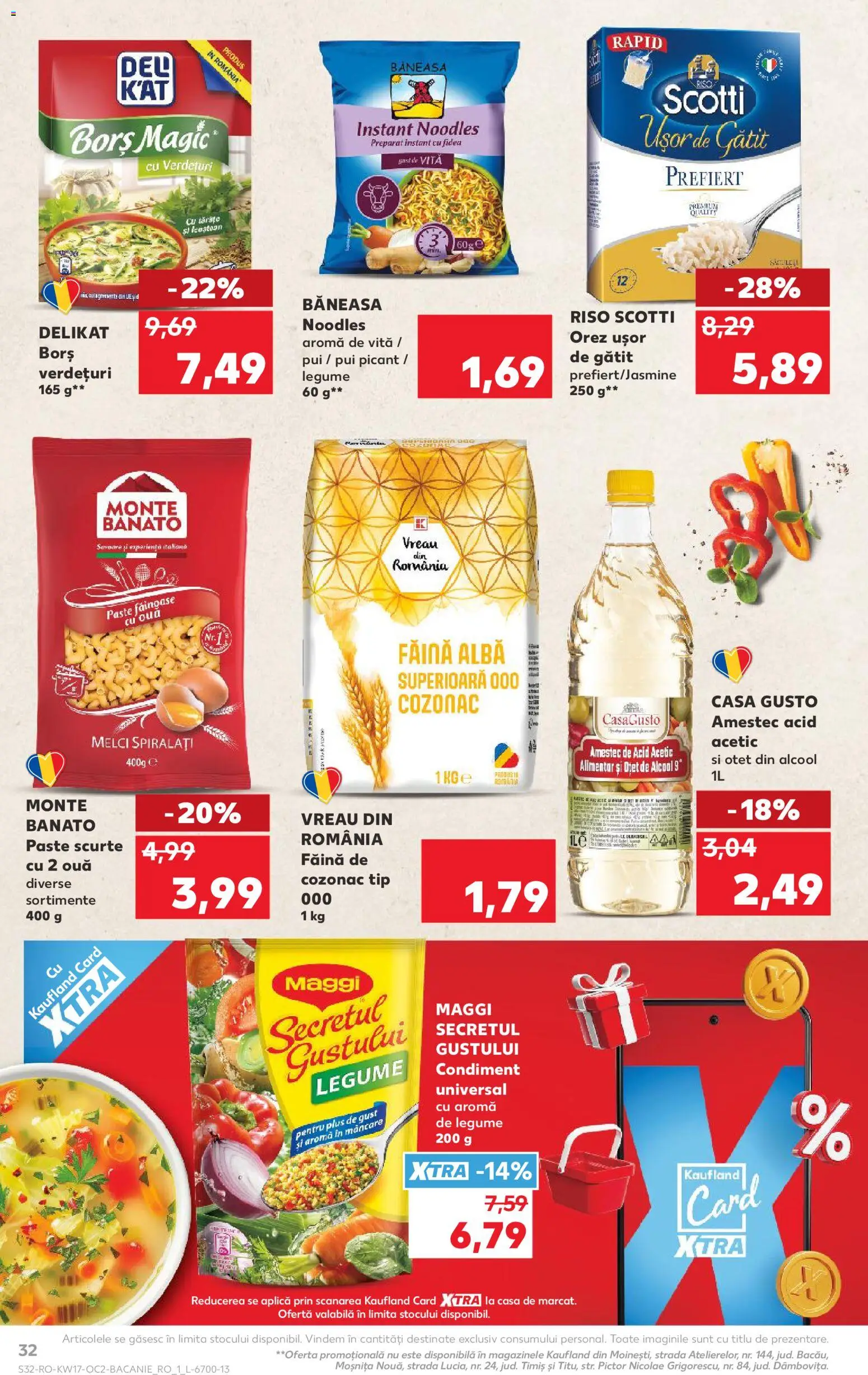 Noul catalog Kaufland – valabil de la 22.04.2026 | Pagină: 32 | Produse: Hacıyatmaz Kedi Oyuncağı, Orez, Paste, Legume