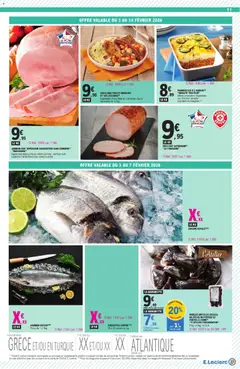 E.Leclerc - Prévisualisation de JAMBON CUIT SUPÉRIEUR CHARCUTIER SANS COUENNE (1) "MADRANGE", Jambon cuit supérieur charcutier sans couenne. Egalement disponible au même prix kg: Jambon cuit supérieur fumé Charcutier sans couenne valide à partir de 03.02.2026 | Page: 11