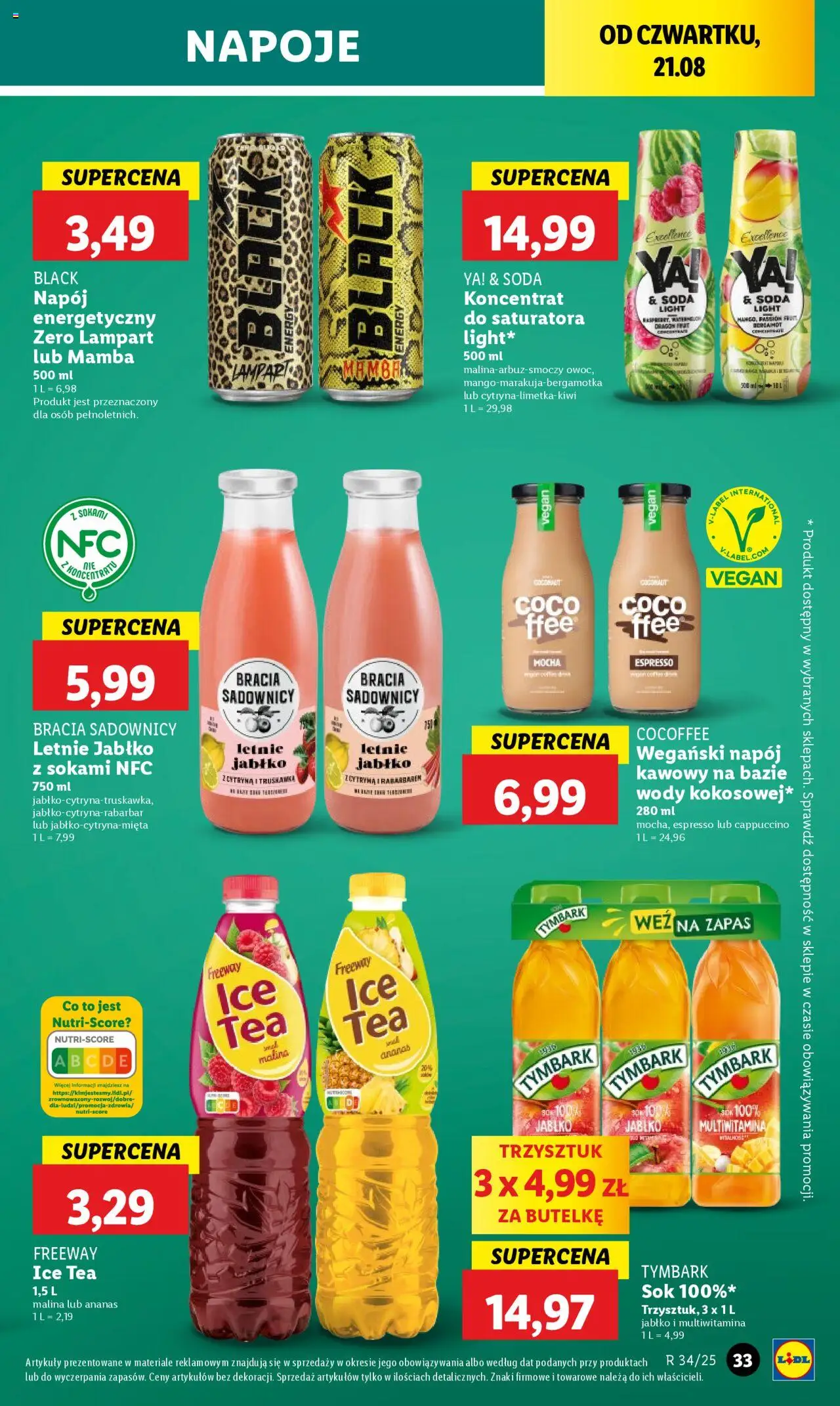 Lidl Gazetka od 21.08.2025 | Strona: 41 | Produkty: Ice Tea, Napoje, Sok, Ananas
