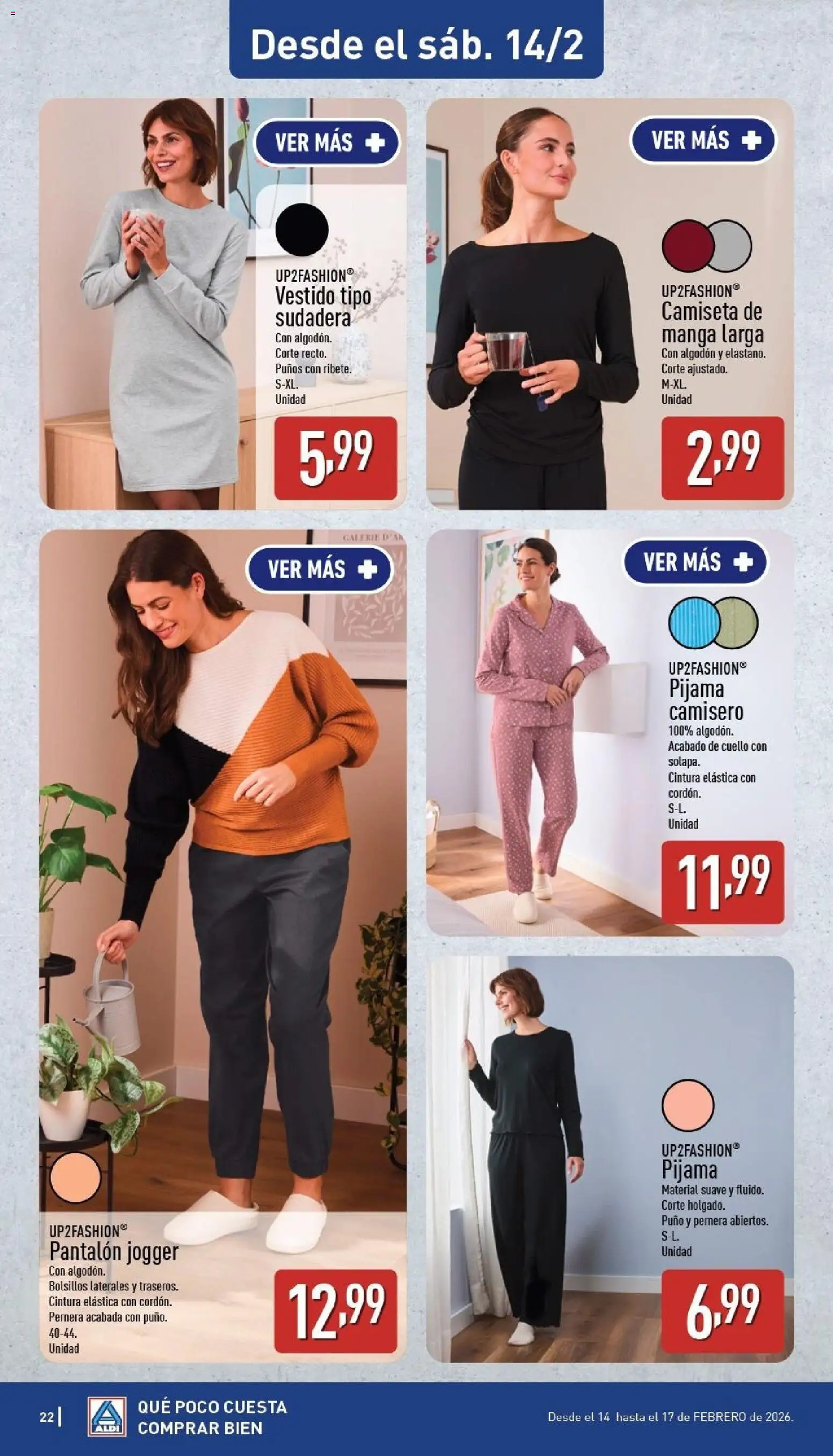 Aldi folleto Península │ válido desde el 09.02.2026 | Página: 22 | Productos: Sudadera, Pijama