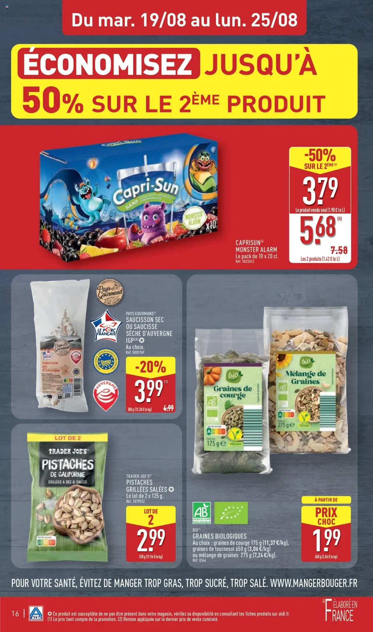  | Page: 18 | Produits: Saucisson sec, Courge, Graines de courge, Porc