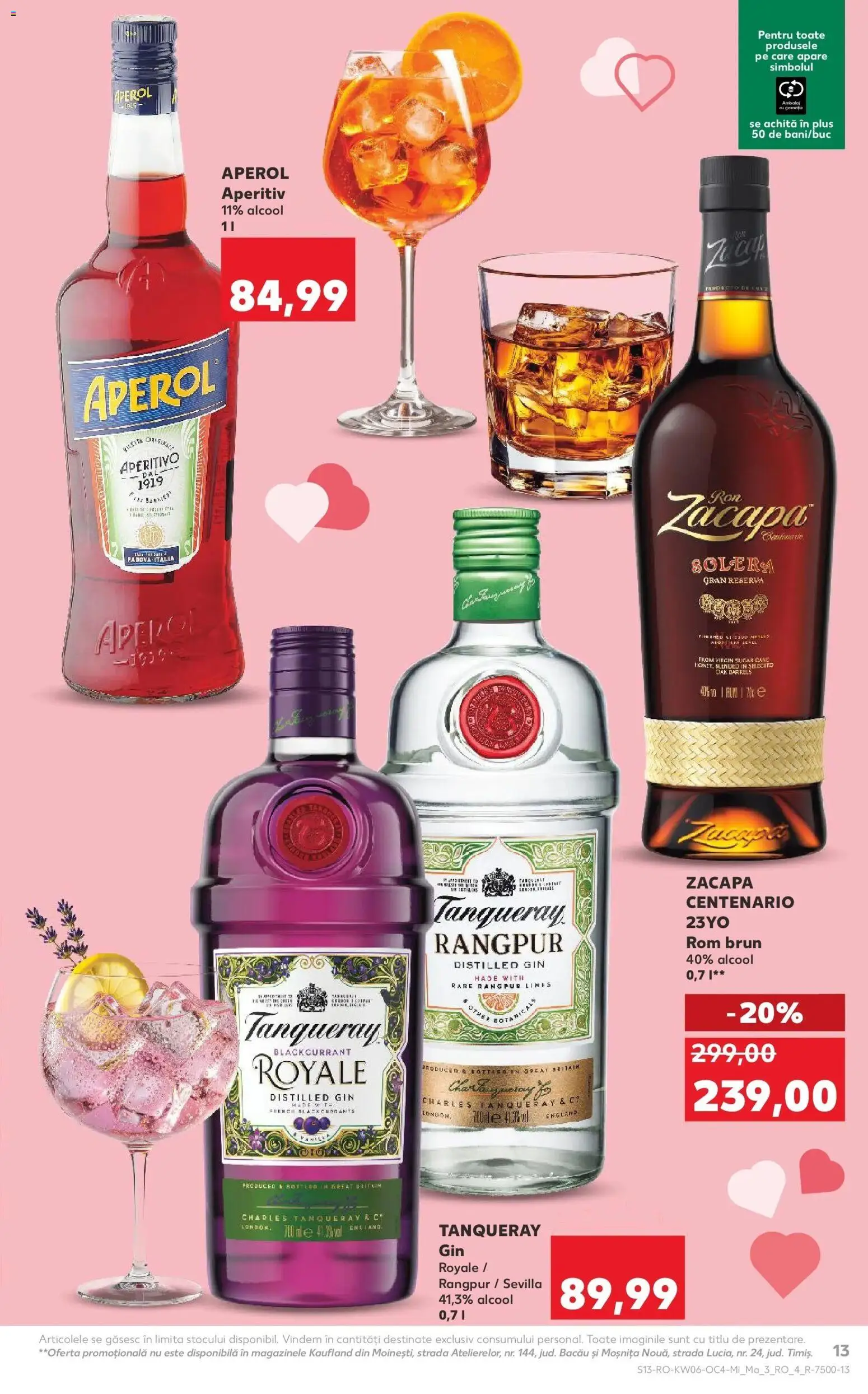 Noul catalog Kaufland – valabil de la 04.02.2026 | Pagină: 13 | Produse: Rom, Gin, Aperol