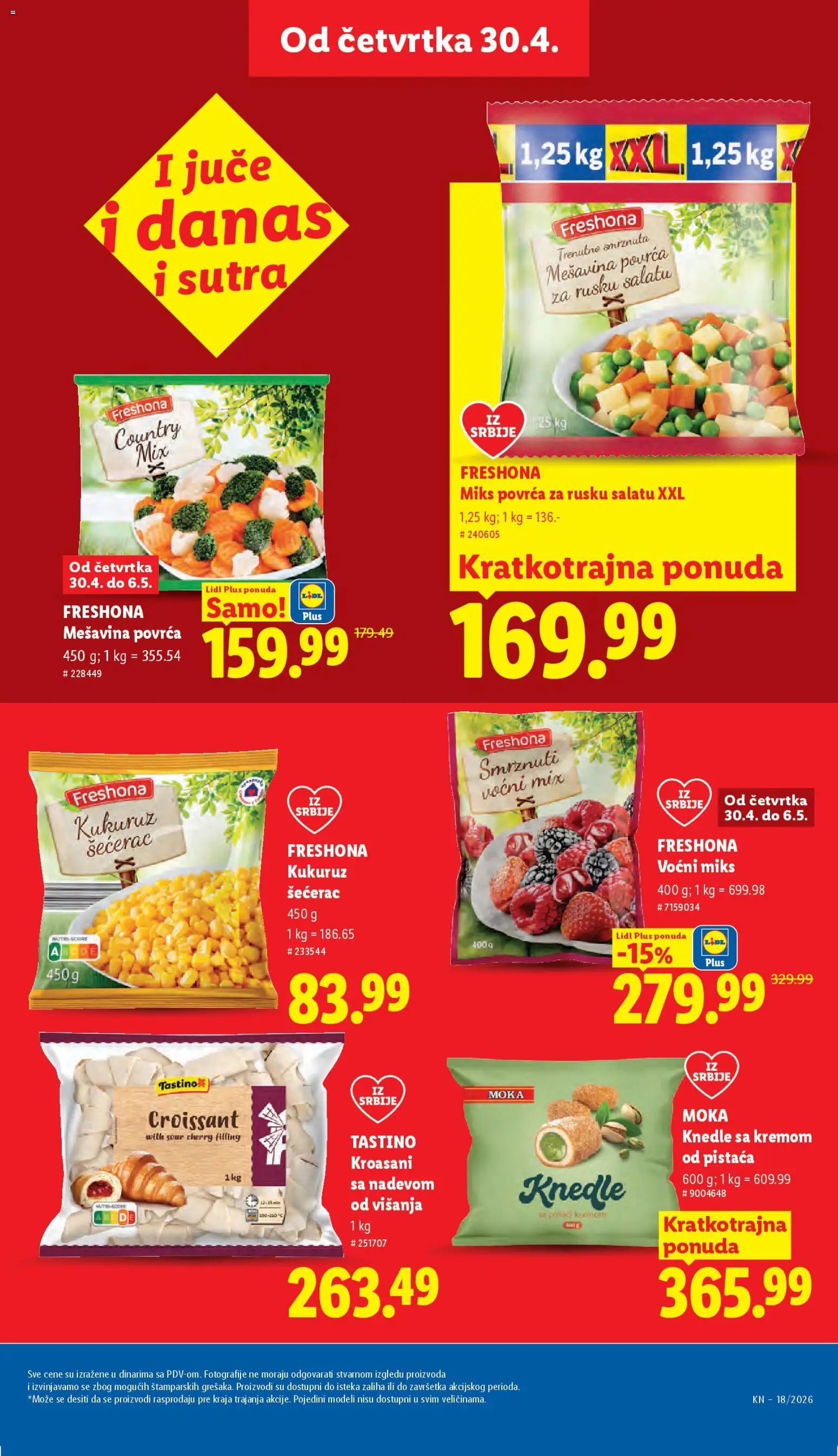 Lidl katalog - važi od 30.04.2026 | Strana: 27 | Proizvode: Kukuruz šećerac, Kukuruz, Knedle