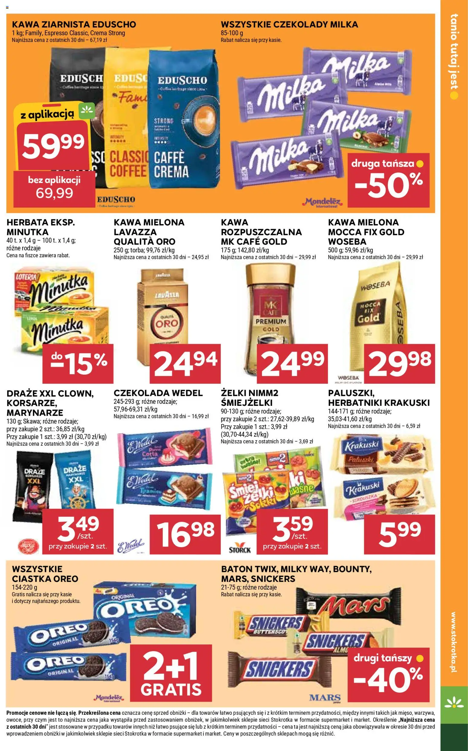 Stokrotka Gazetka od 23.10.2025 | Strona: 19 | Produkty: Kawa ziarnista, Lavazza, Czekolady milka, Baton