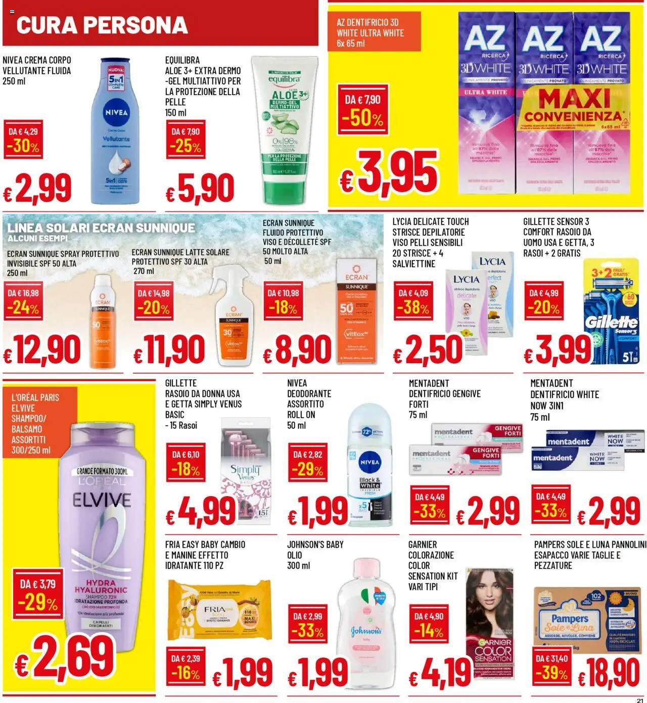 Volantino Galassia del 07.08.2025 | Pagina: 21 | Prodotti: Crema, Rasoio, Dentifricio, Olio