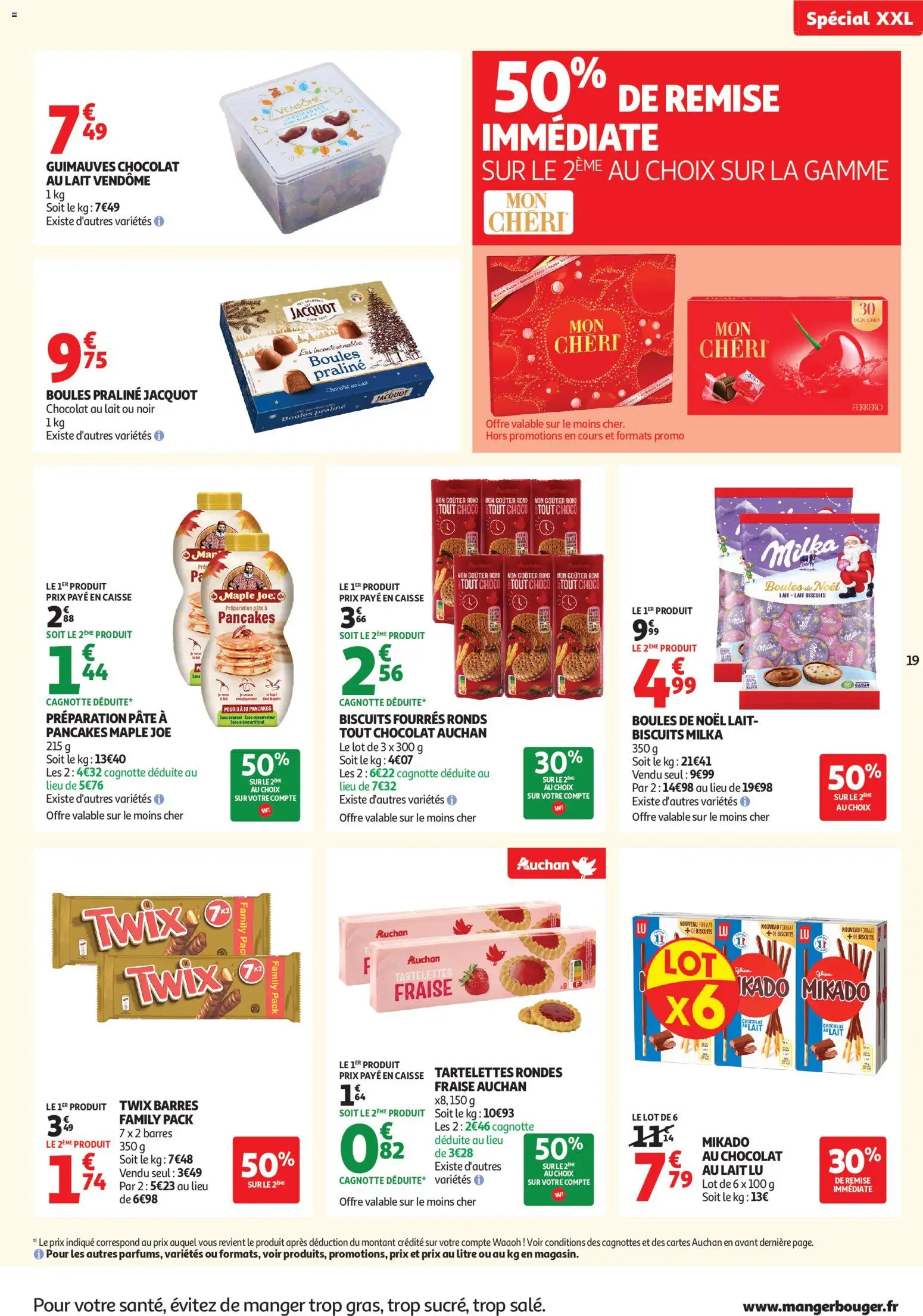 {H1} | Page: 19 | Produits: Fraise, Lait, Chocolat, Biscuits