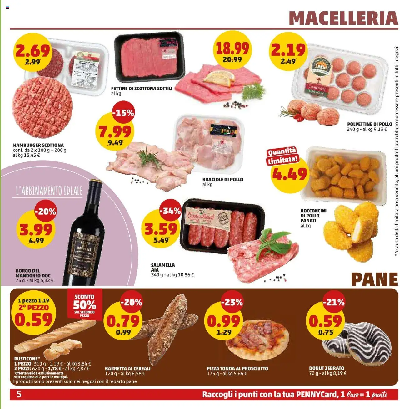 Volantino PENNY del 10.09.2025 | Pagina: 5 | Prodotti: Salamella, Pane, Pizza, Cereali