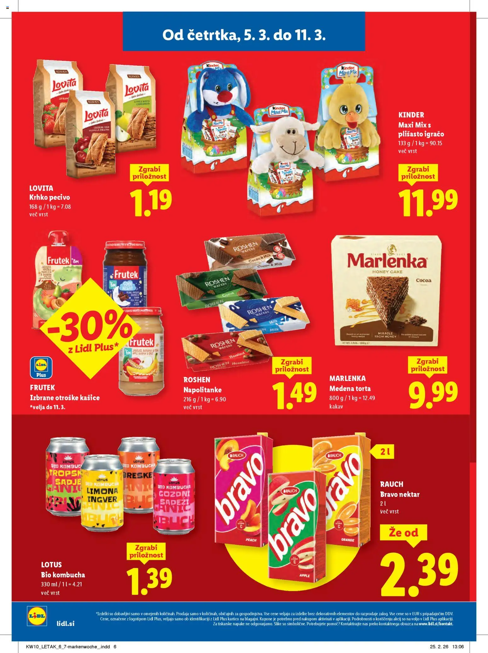 Novi Lidl katalog ponudbe – veljaven od 05.03.2026 | Stran: 8 | Izdelki: Napolitanke, Βαλσάμικο ξύδι, Torta, Sadje