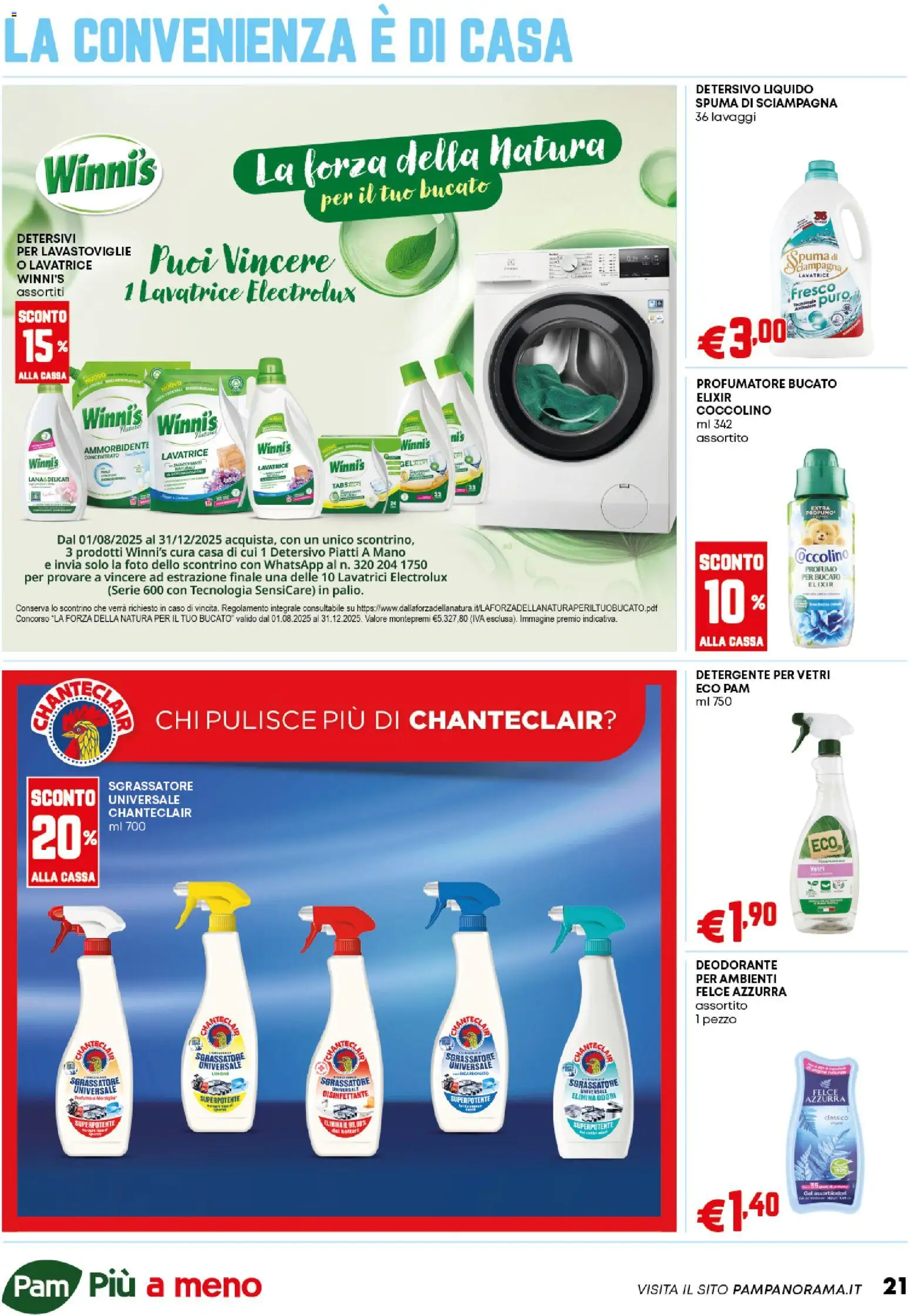 Volantino PAM del 06.11.2025 | Pagina: 21 | Prodotti: Ammorbidente, Detergente, Lavatrice, Profumo
