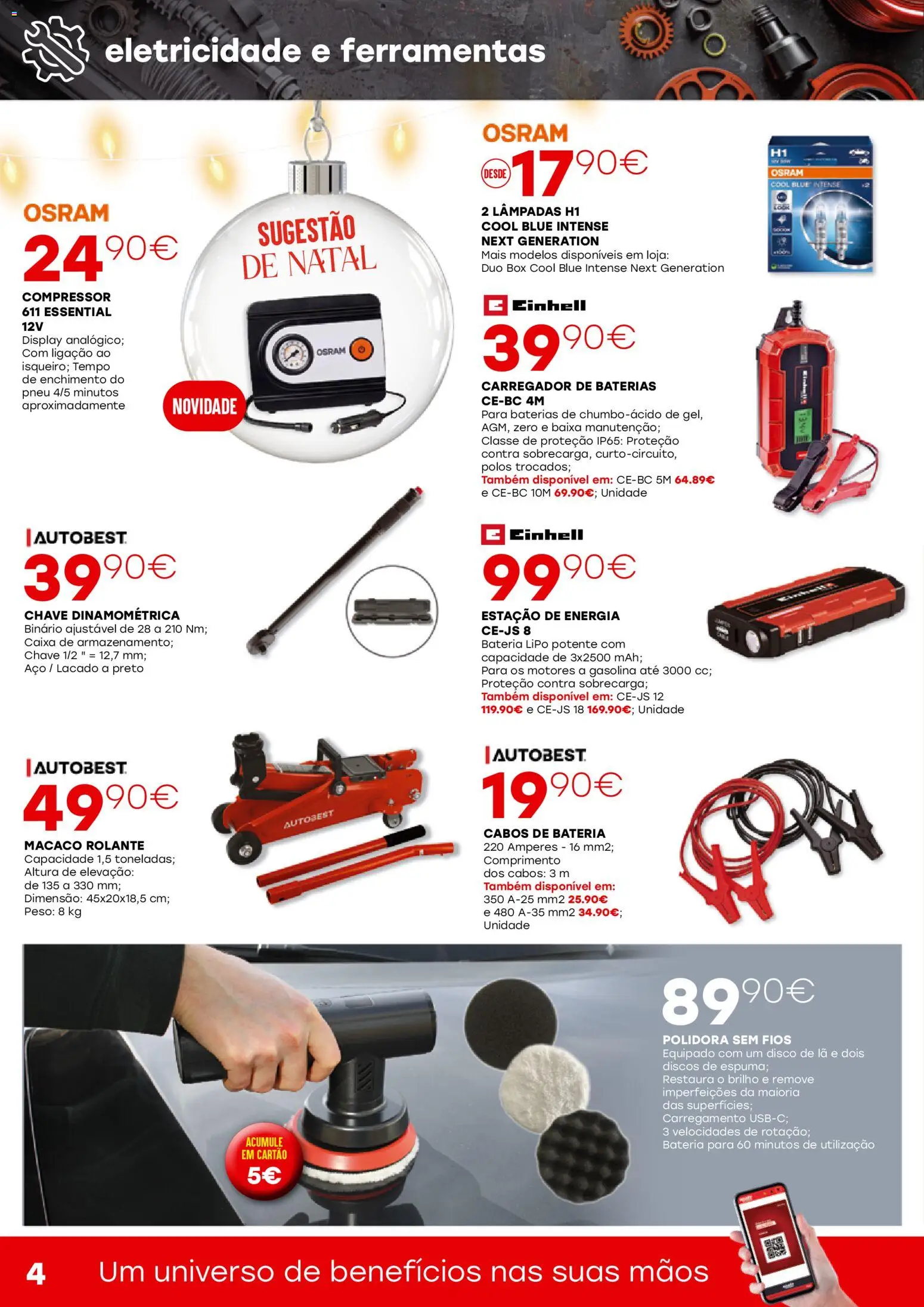 Roady - folheto │ válido de 04.12.2025 | Página: 4 | Produtos: Chave dinamométrica, Caixa, Bateria, Pneu