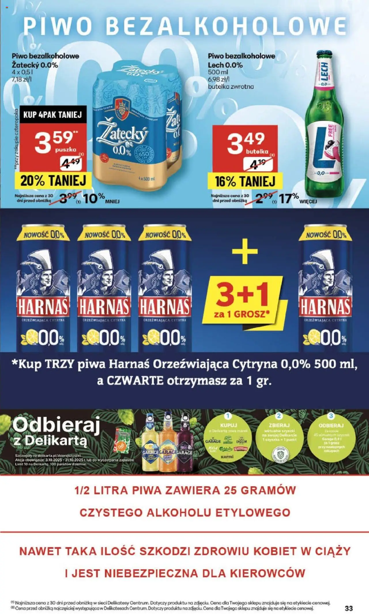 Delikatesy Centrum Gazetka - Sklepy Własne od 23.10.2025 | Strona: 33 | Produkty: Cytryna, Delikatesy, Harnaś, Piwo