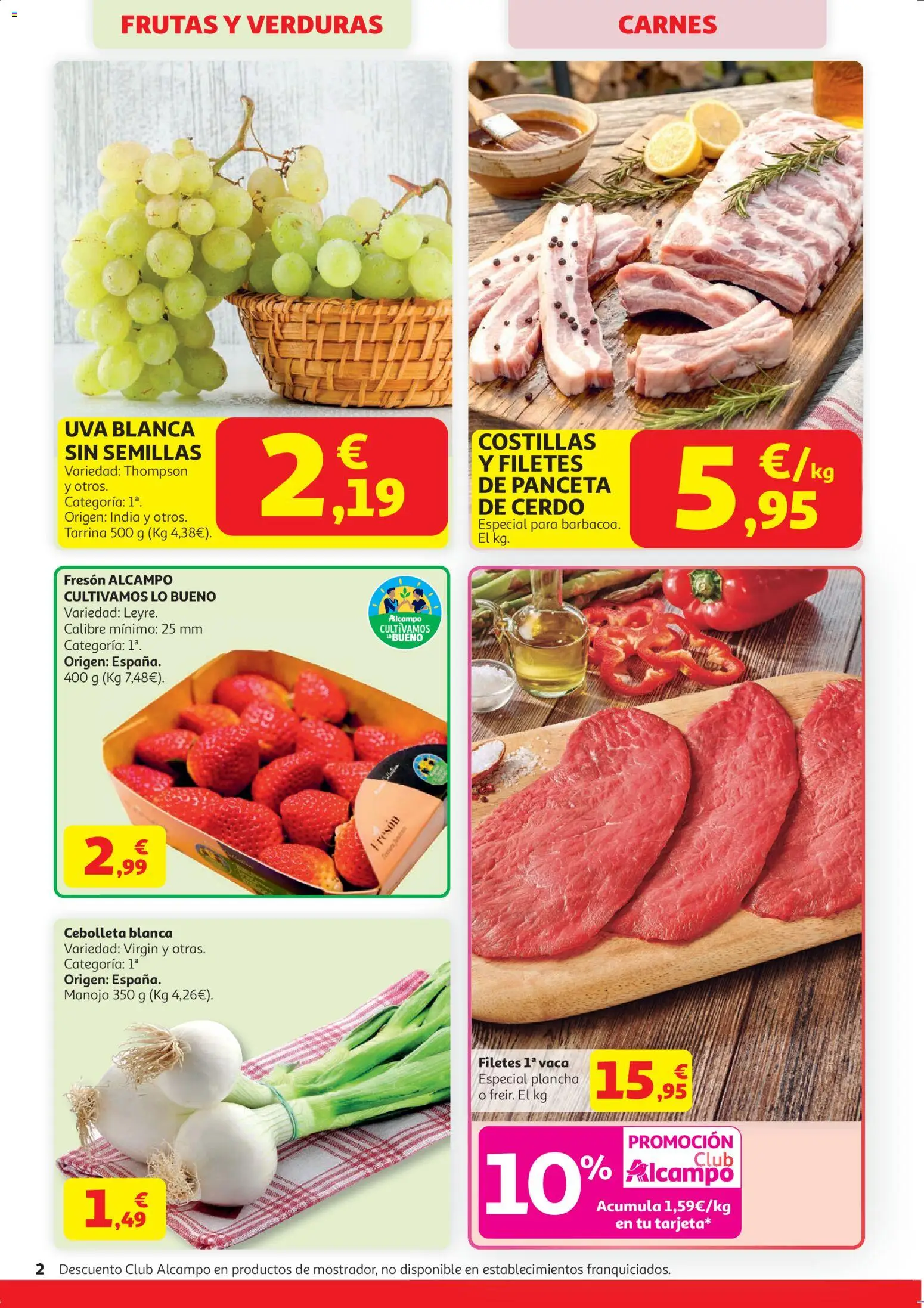Alcampo Supermercado MAD │ válido desde el 07.04.2026 | Página: 2 | Productos: Ηλεκτρικός φούρνος, Cerdo, Plancha