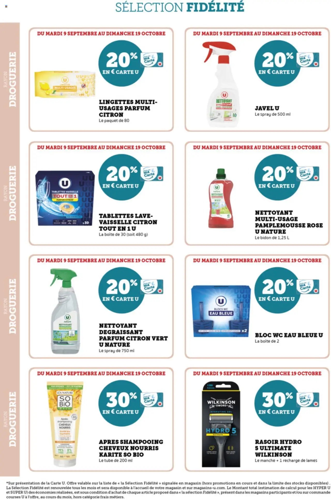  | Page: 10 | Produits: Citron vert, Rasoir, Shampooing, bloc WC