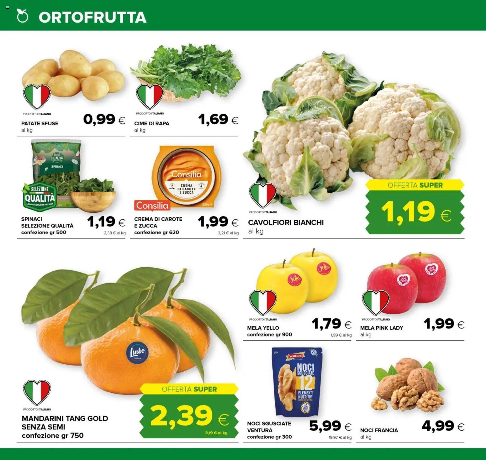 Volantino Oasi del 29.01.2026 | Pagina: 6 | Prodotti: Patate, Carote, Spinaci, Zucca