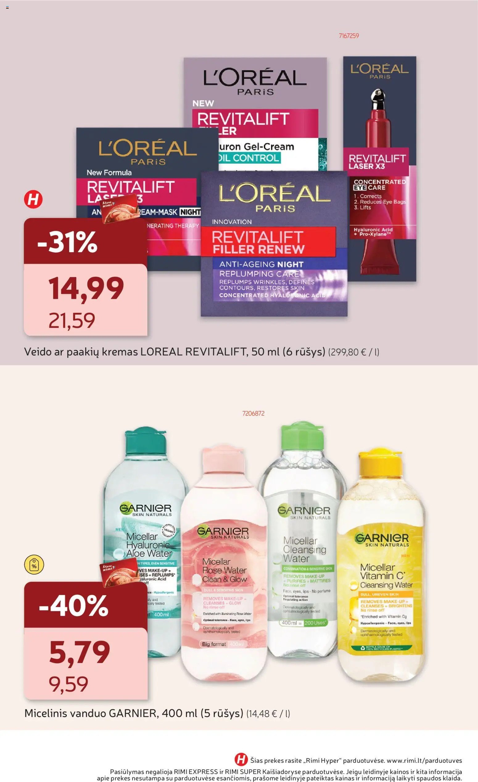 Rimi akcijos nuo 16.12.2025 | Puslapis: 5 | Prekių: Kremas, Micelinis vanduo