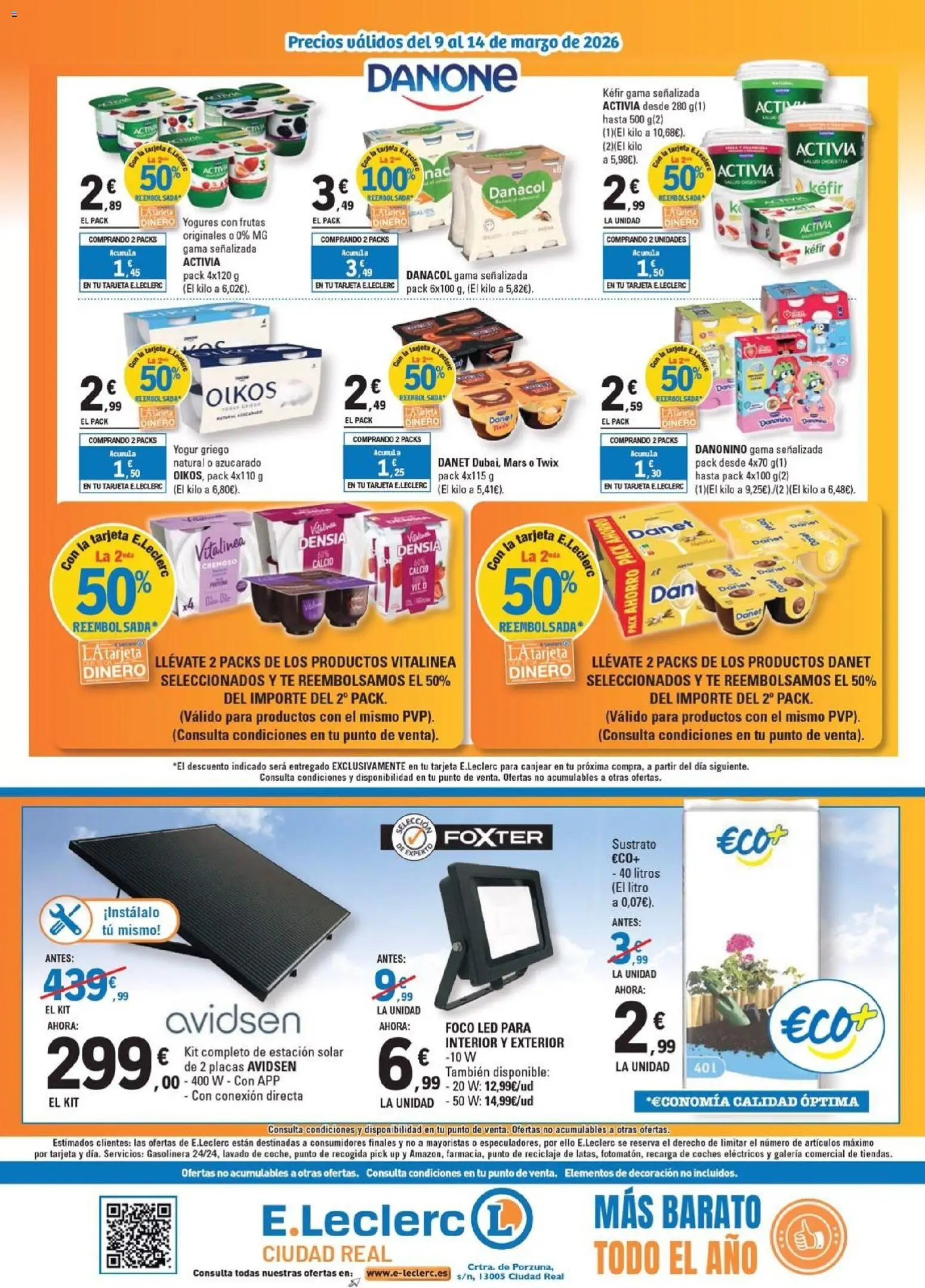 E.Leclerc - Ciudad Real │ válido desde el 09.03.2026 | Página: 2 | Productos: Yogur, Μαγειρική εστία, Té