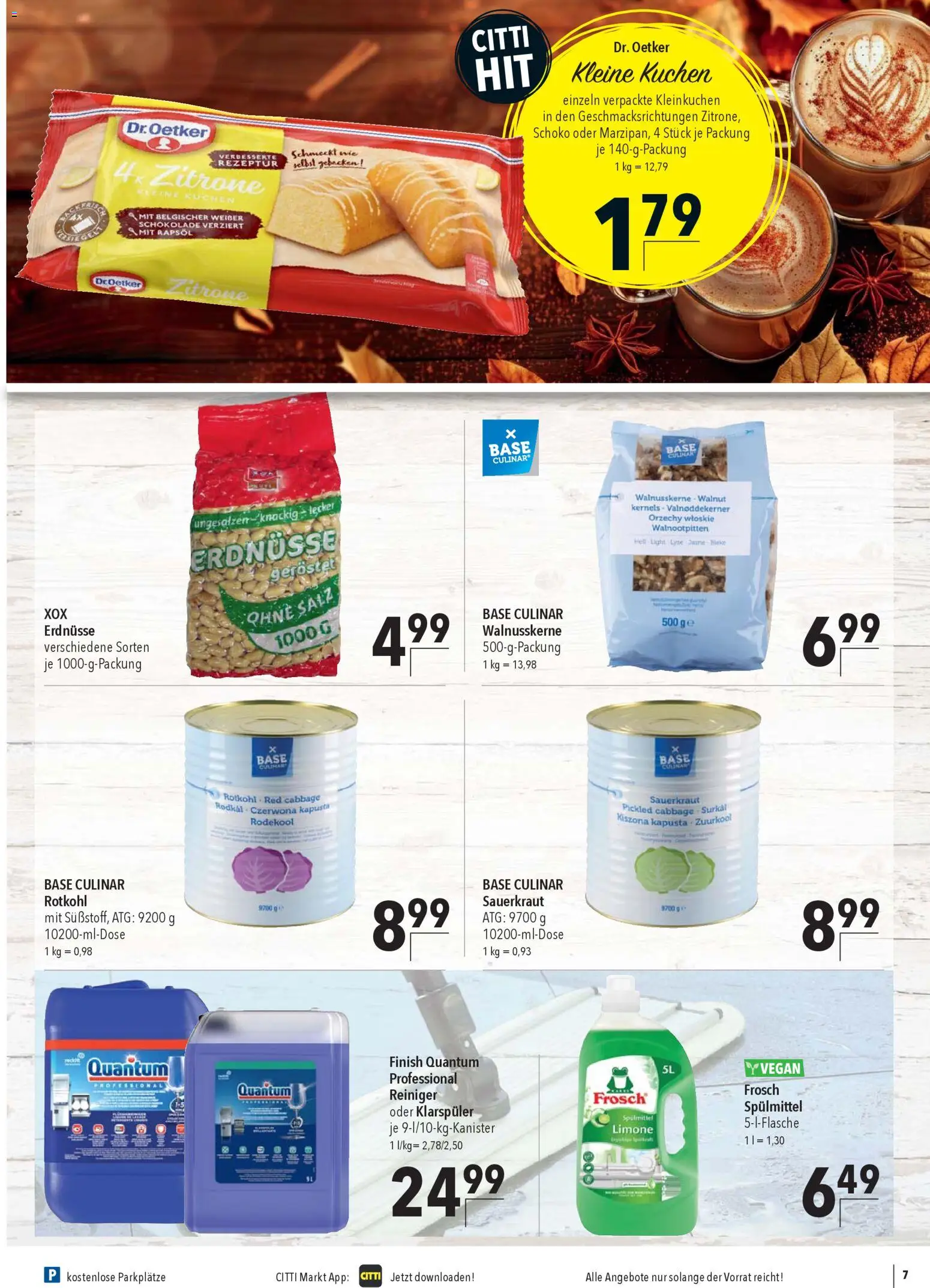 CITTI Markt Aktuelle Angebote für Profis – gültig ab 22.10.2025 | Seite: 7 | Produkte: Rotkohl, Rapsöl, Salz, Zitrone