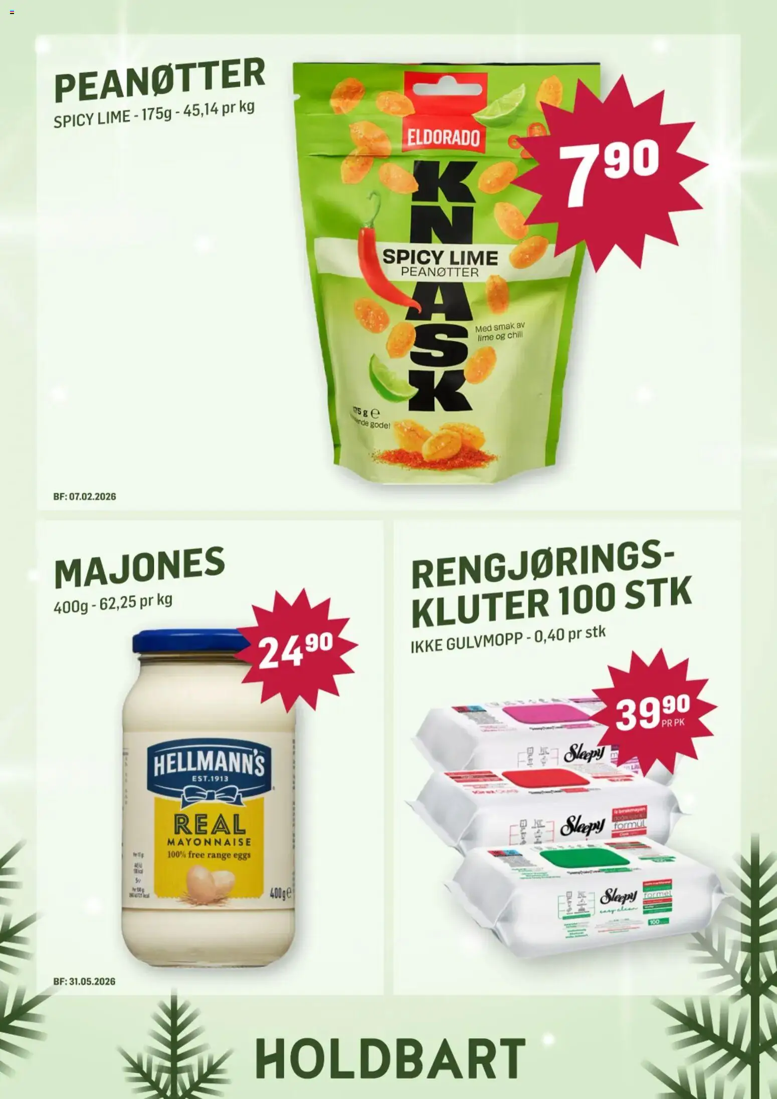 {H1} | Side: 3 | Produkter: Desk, Bakplåtspapper, Lime, Peanøtter